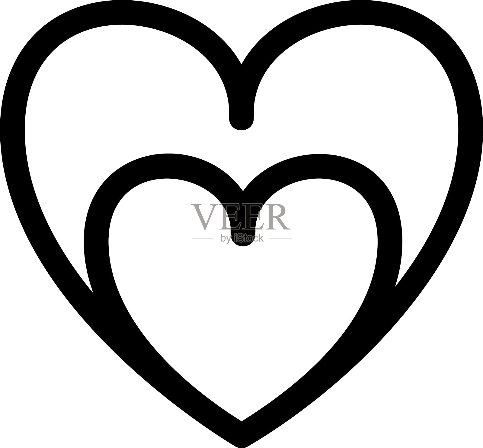 心形标志或孤立标志符号插画图片素材