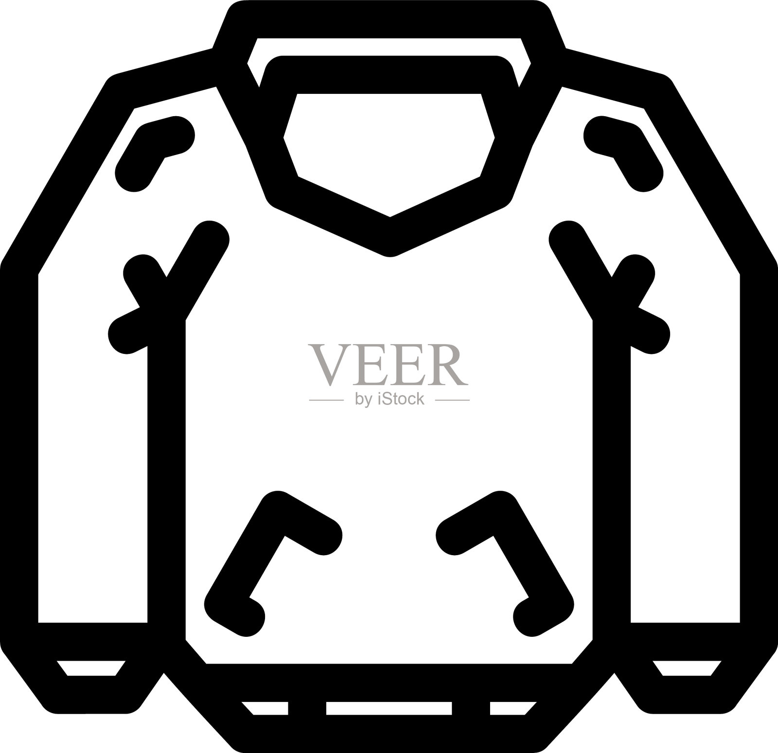 夹克图标或标志孤立标志符号插画图片素材