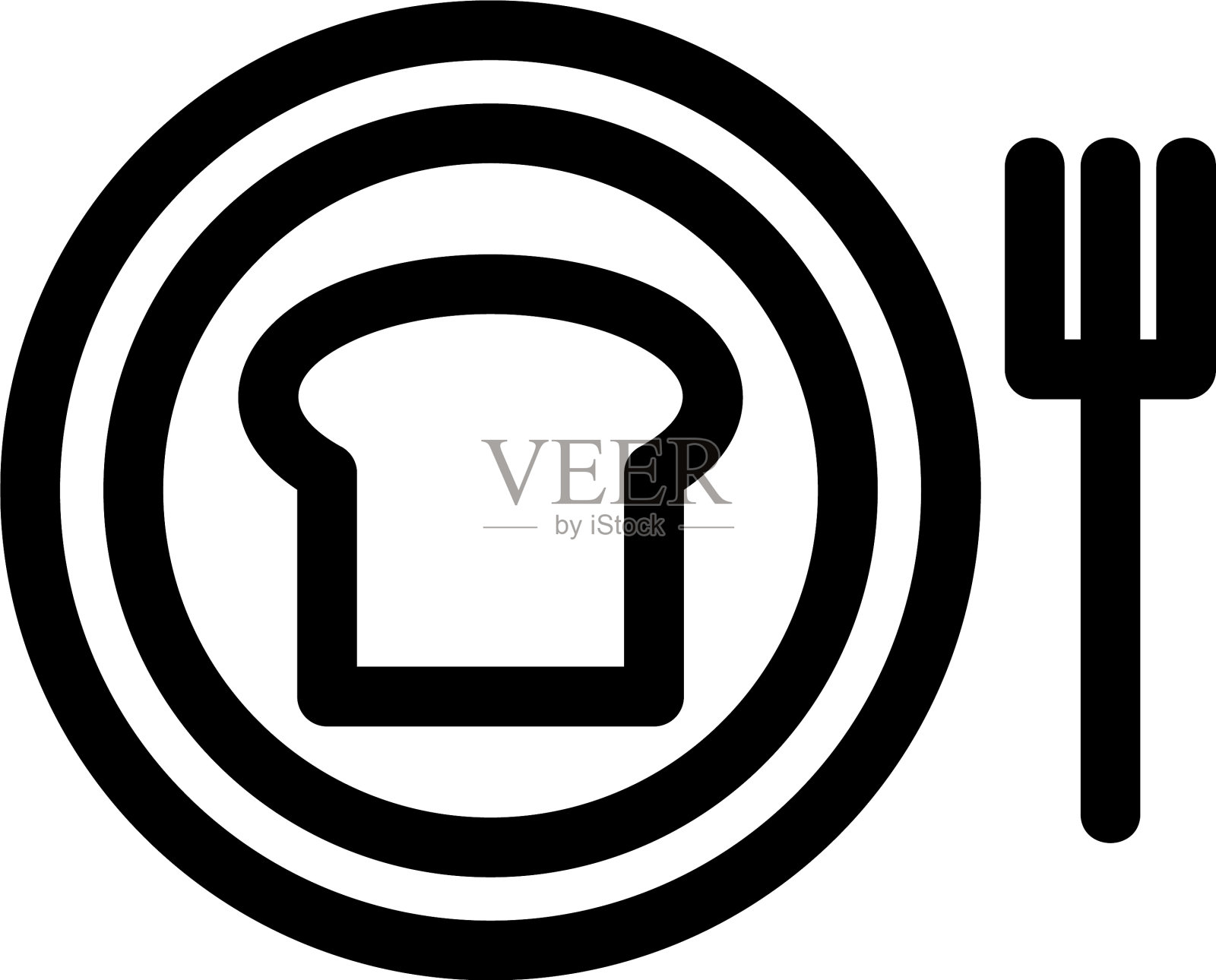 午餐图标或标志孤立标志符号插画图片素材