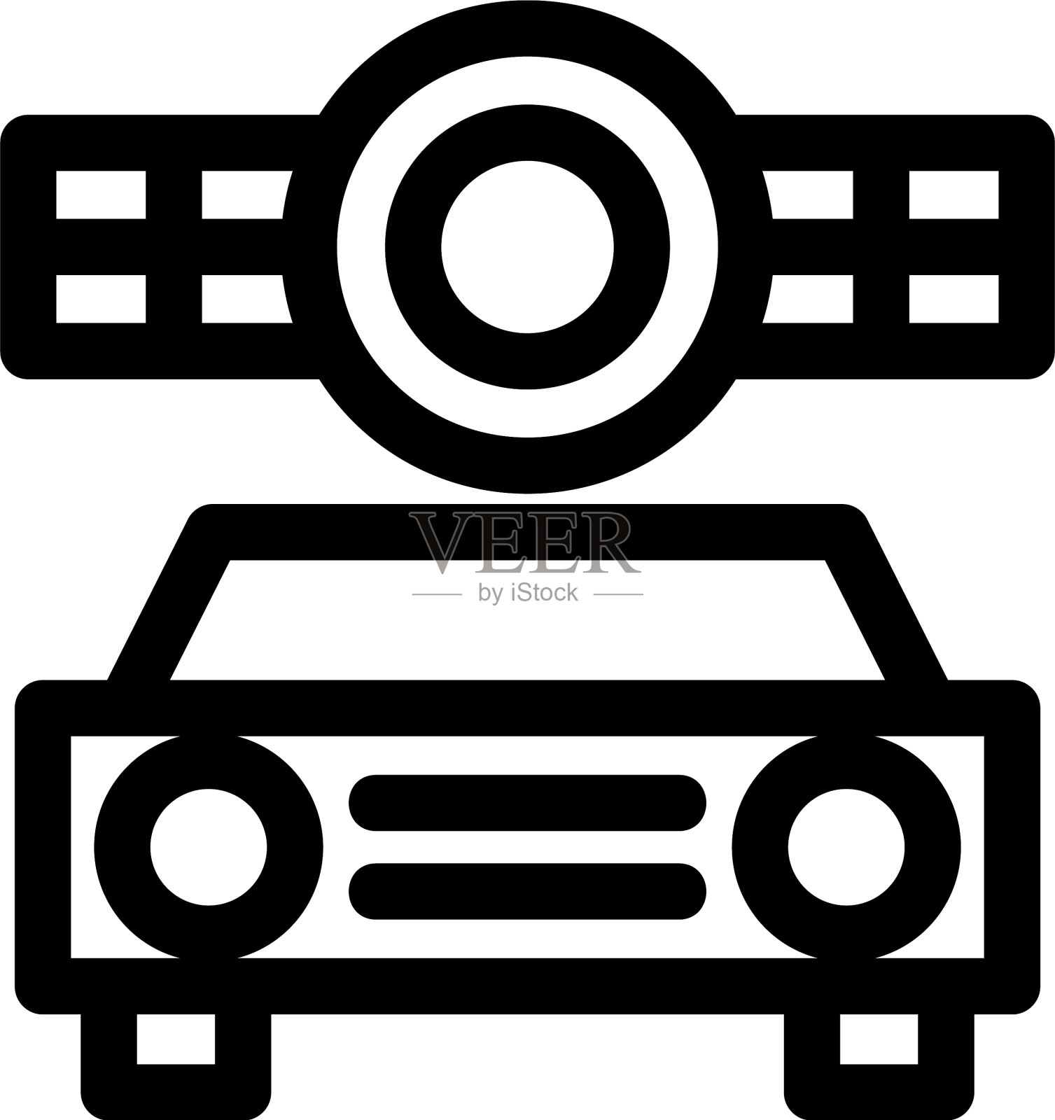 导航卫星图标或标志孤立标志插画图片素材