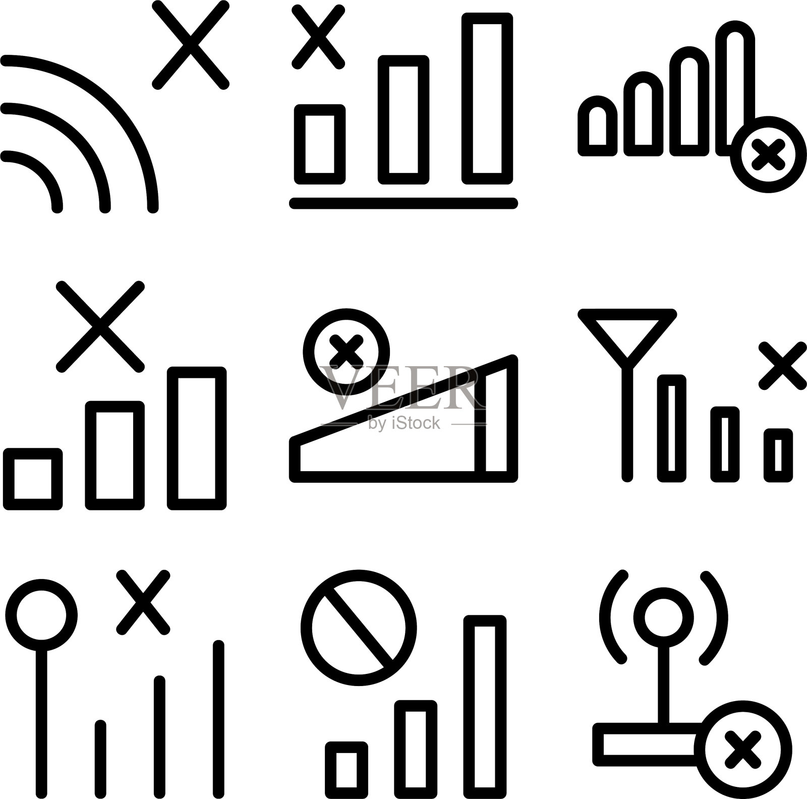 无信号图标或标志孤立标志符号图标素材