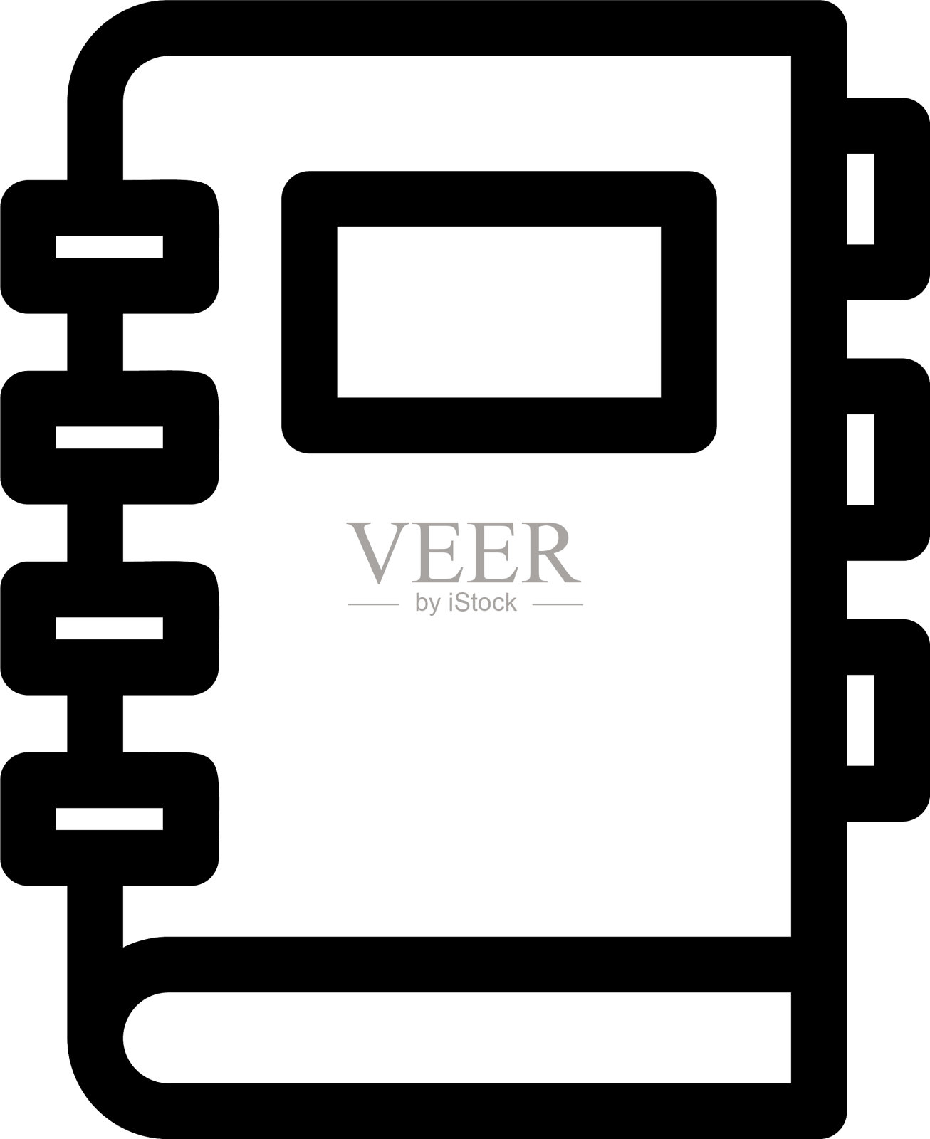 笔记本图标或标志孤立标志符号插画图片素材