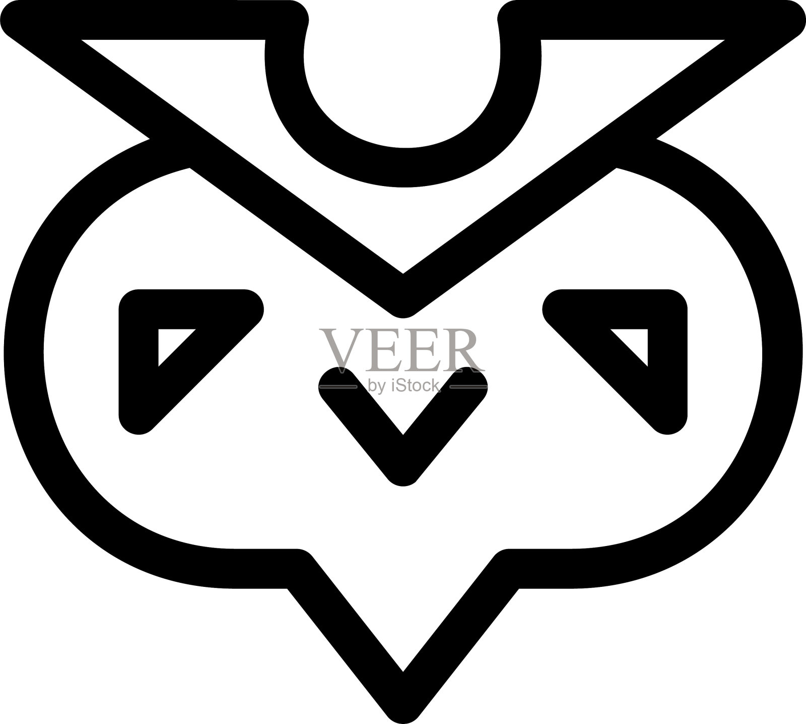 猫头鹰标志或标志孤立标志符号插画图片素材