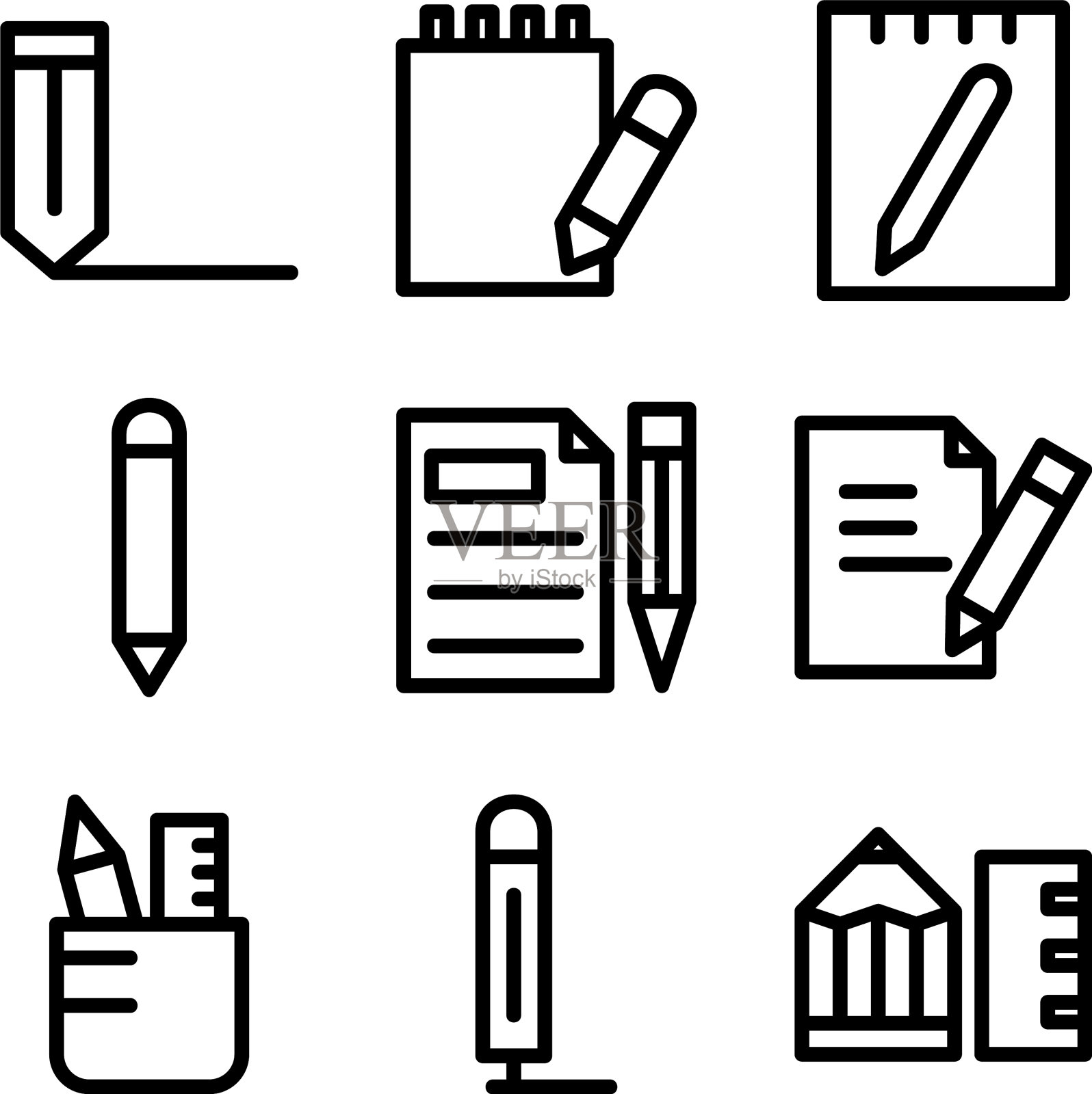 铅笔图标或标志孤立的标志符号图标素材