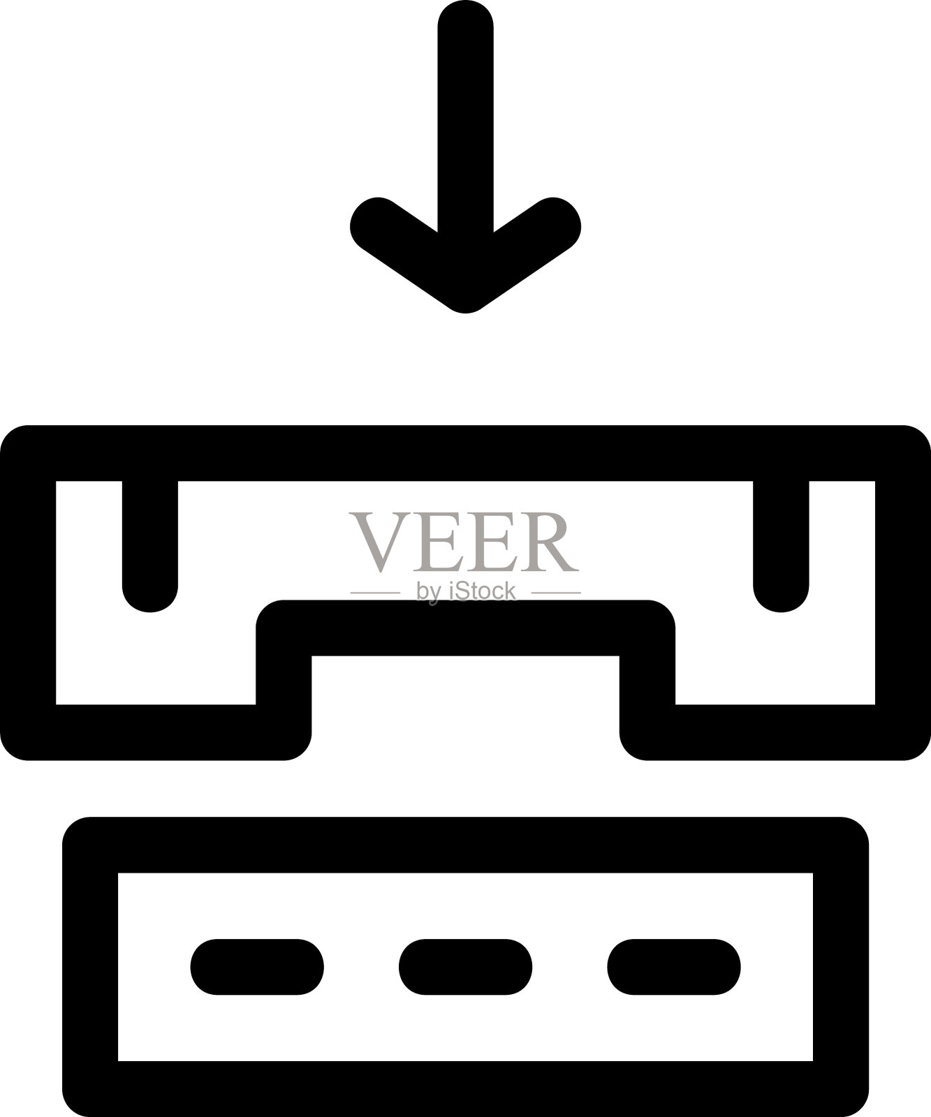 电话接收器图标或标志孤立标志符号插画图片素材