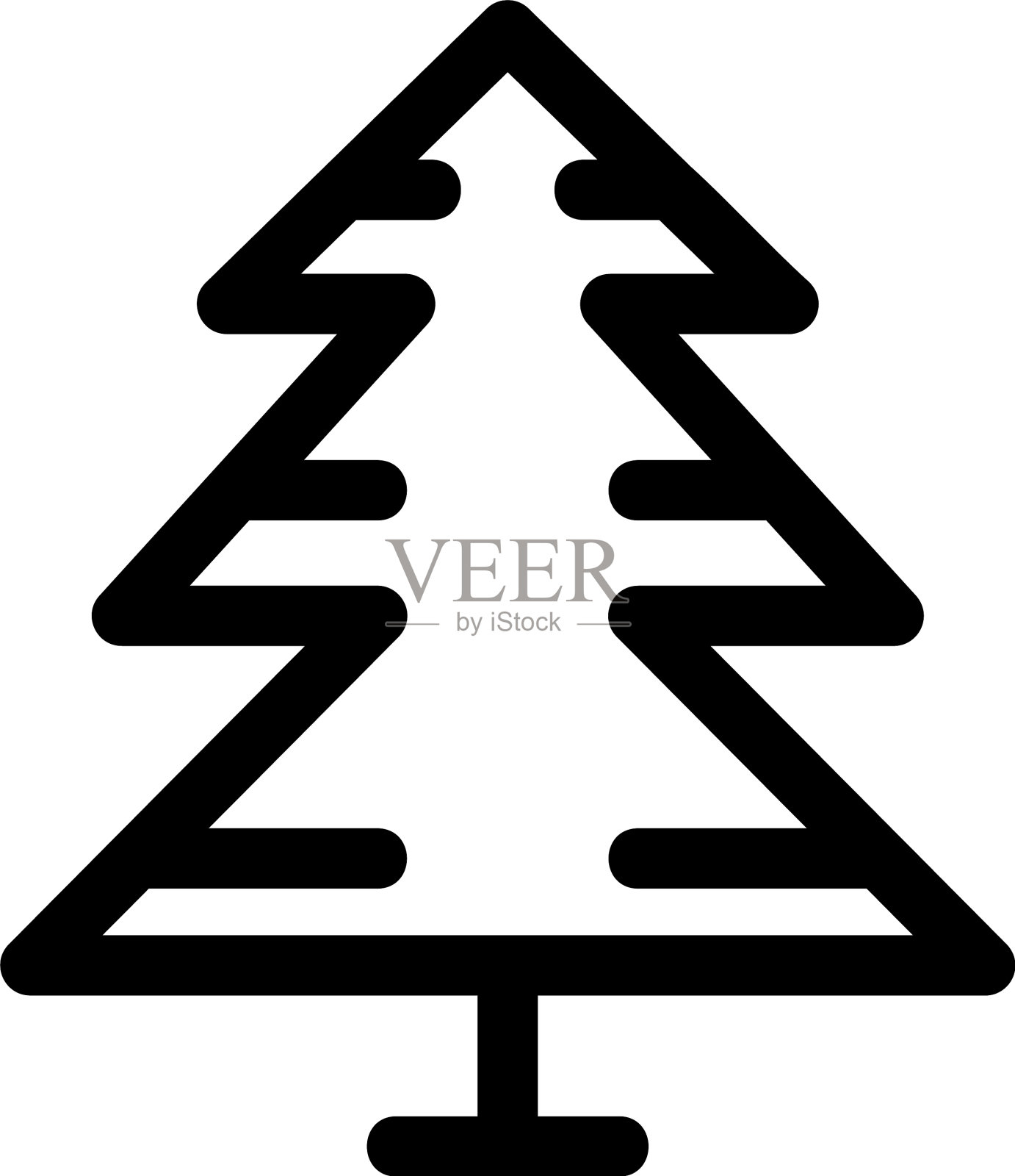 松树图标或标志孤立标志符号插画图片素材