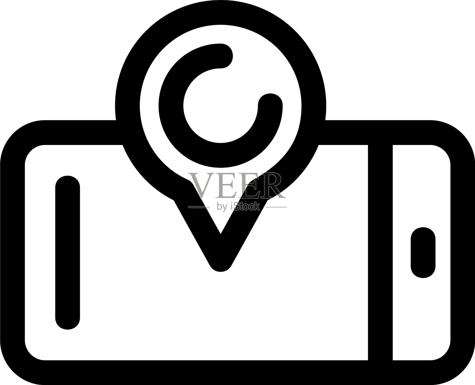 位置图标或标志孤立的标志符号插画图片素材