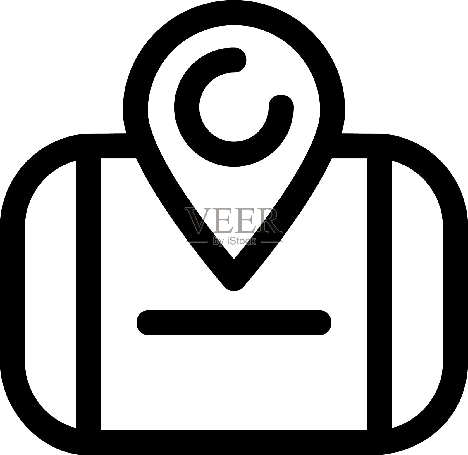 位置图标或标志孤立的标志符号插画图片素材