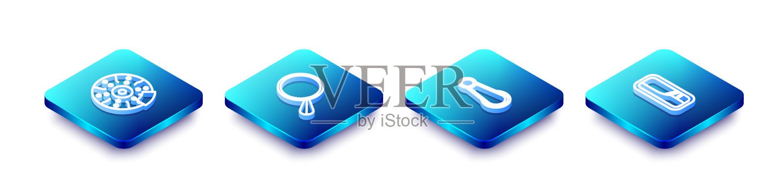 用卡尺设定汽车制动盘等距线图标素材