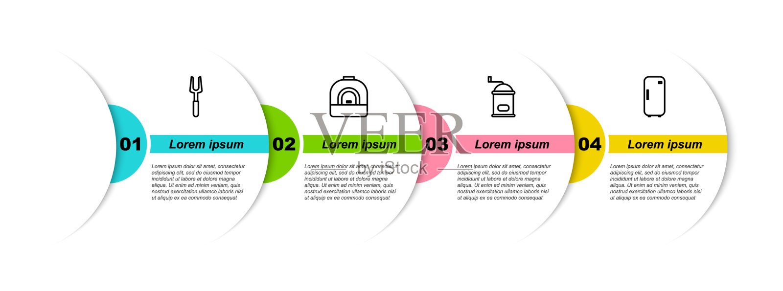 设定线烧烤叉烤炉手动咖啡插画图片素材