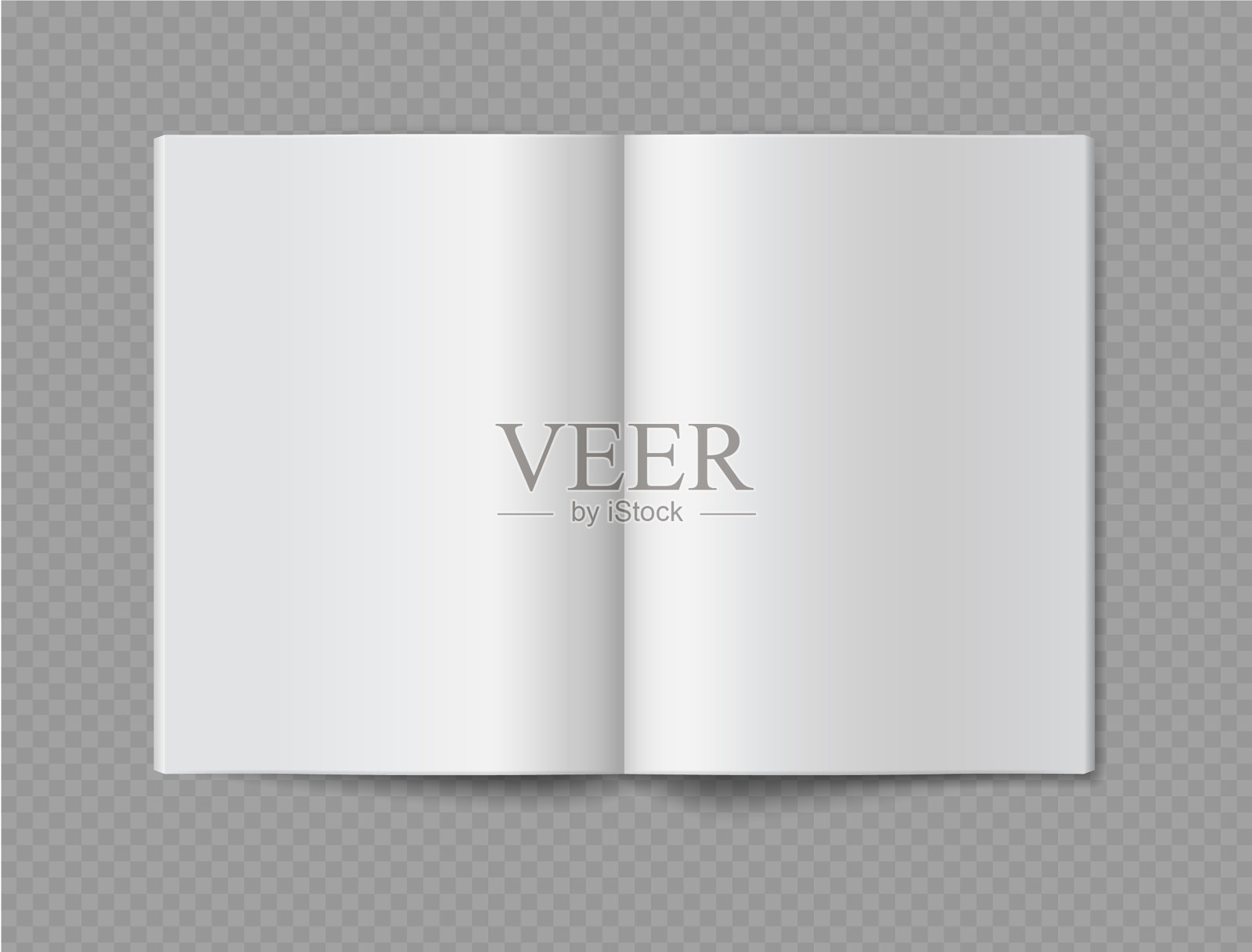 空书模型打开3d逼真的小册子设计模板素材