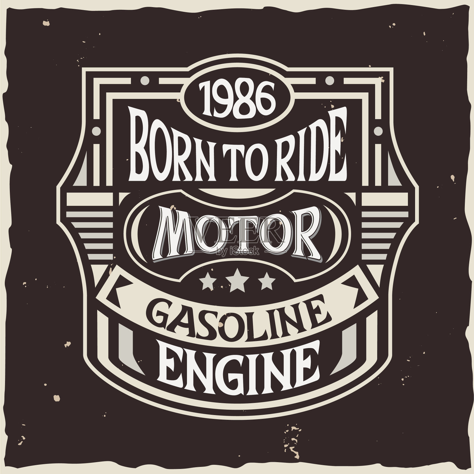 复古标签设计与字母组成插画图片素材