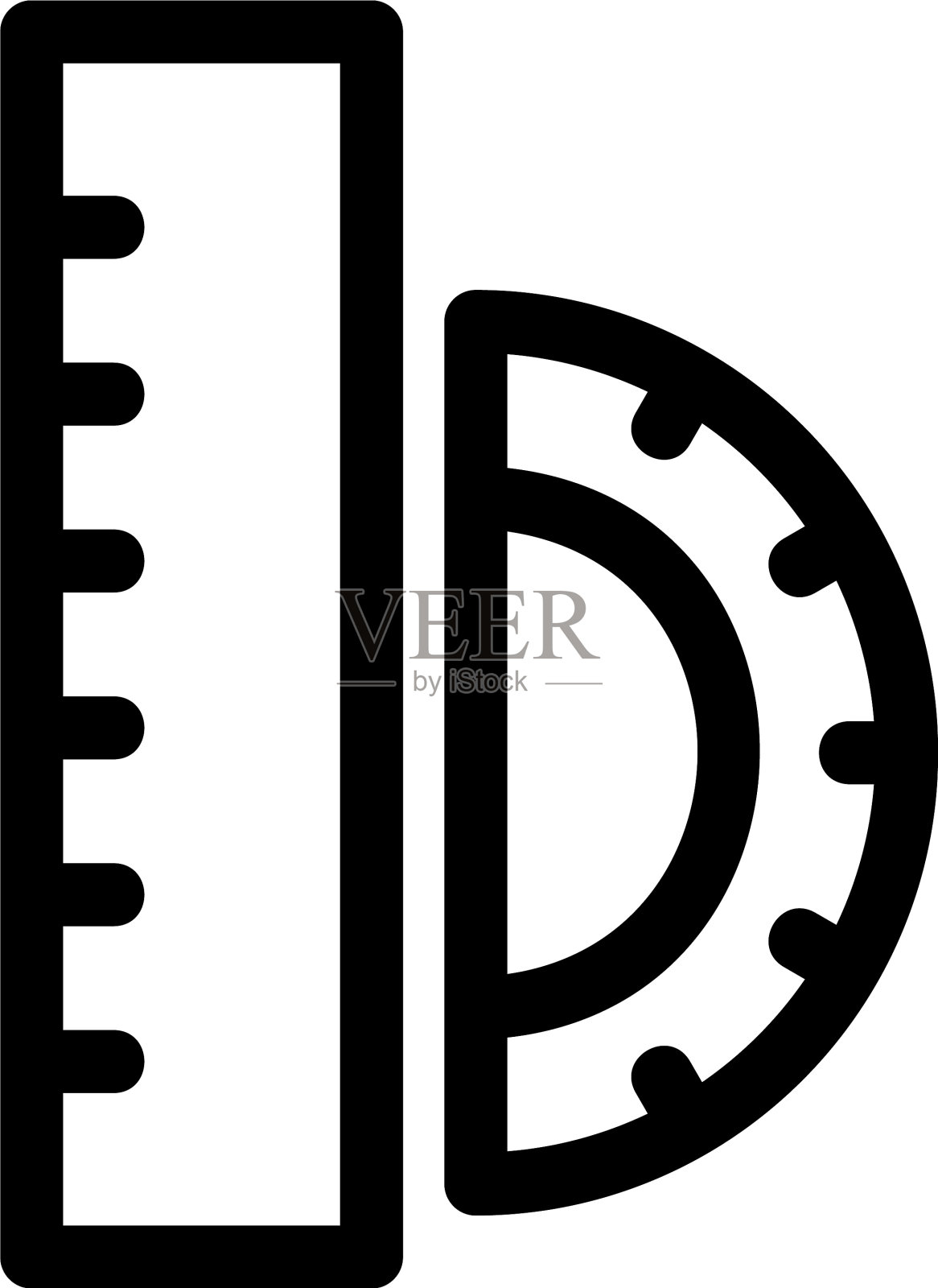 标尺图标或标志孤立符号符号设计元素图片