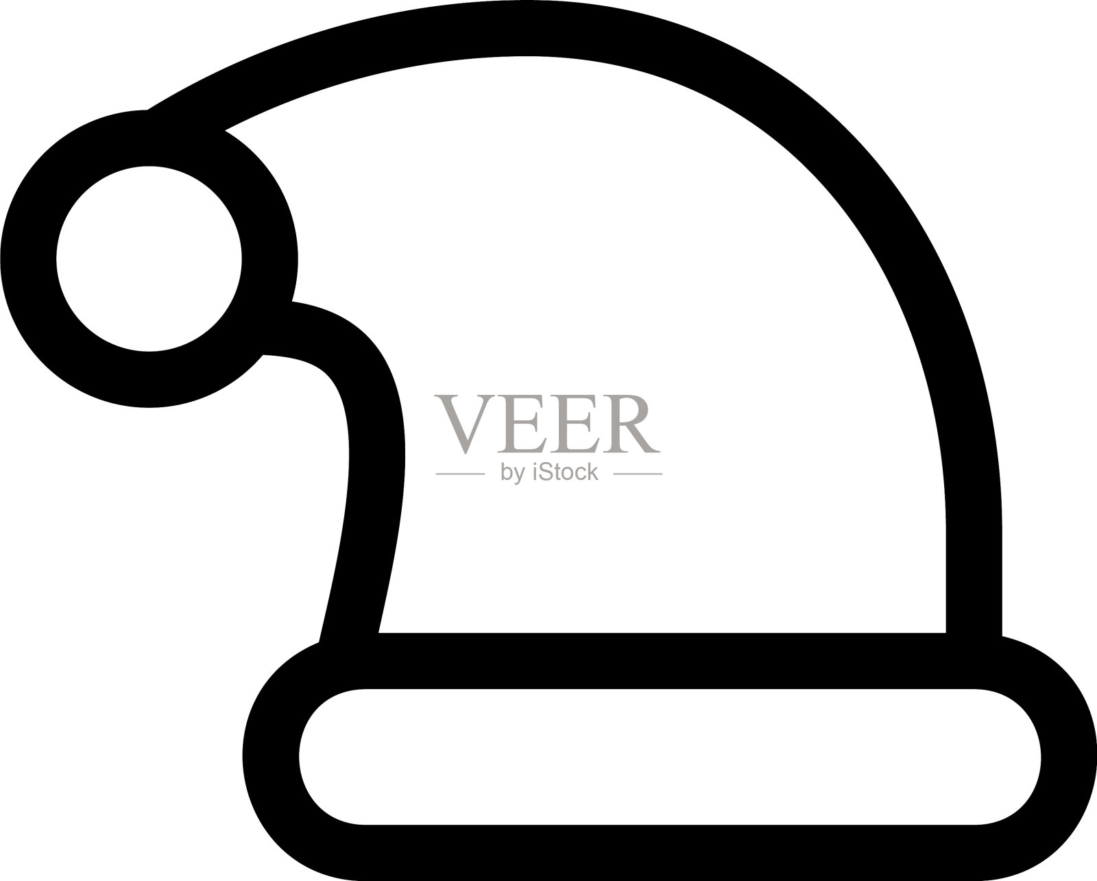 圣诞老人帽图标或标志孤立的标志符号图标素材