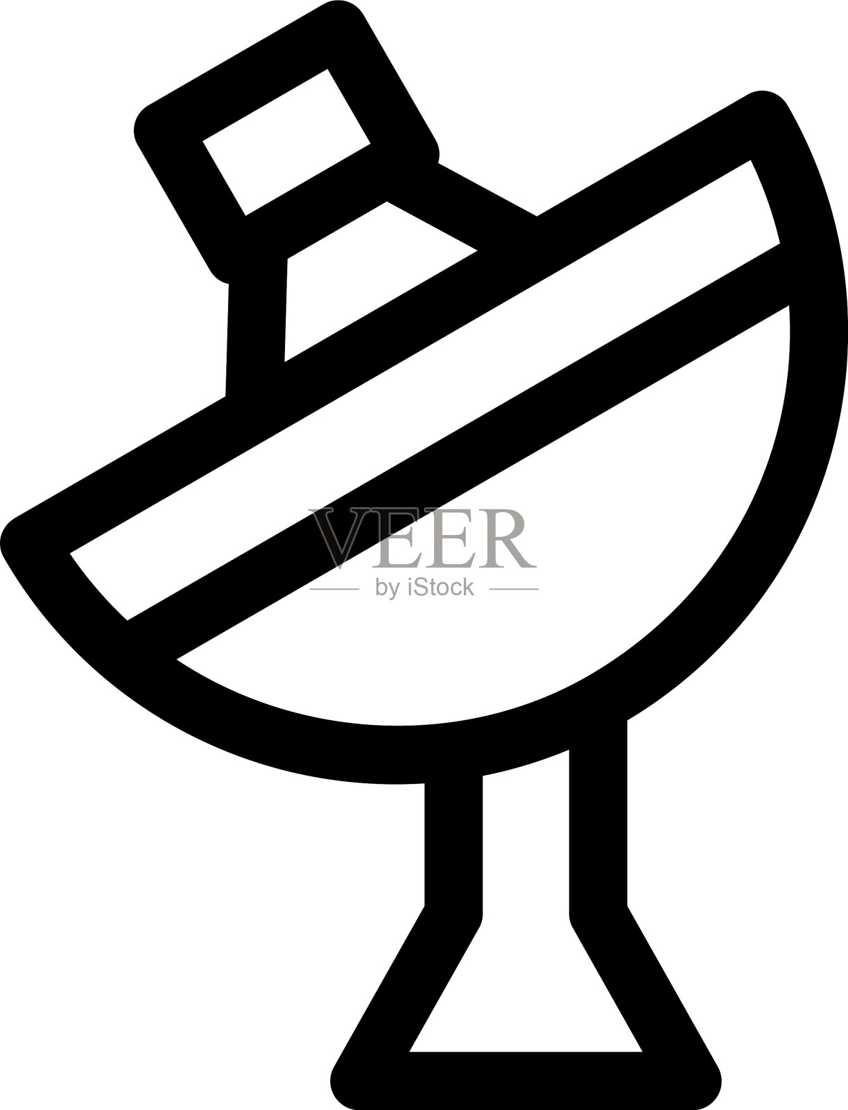 卫星碟形图标或标志孤立标志符号插画图片素材