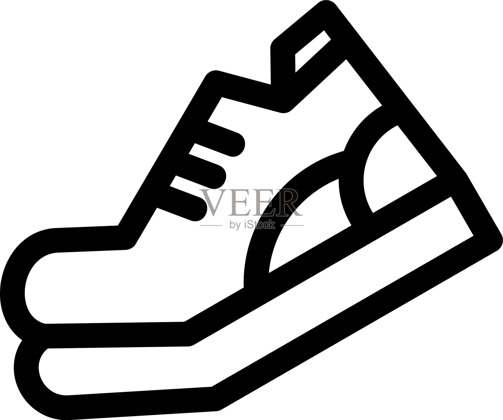 鞋标或标志孤立标志符号插画图片素材