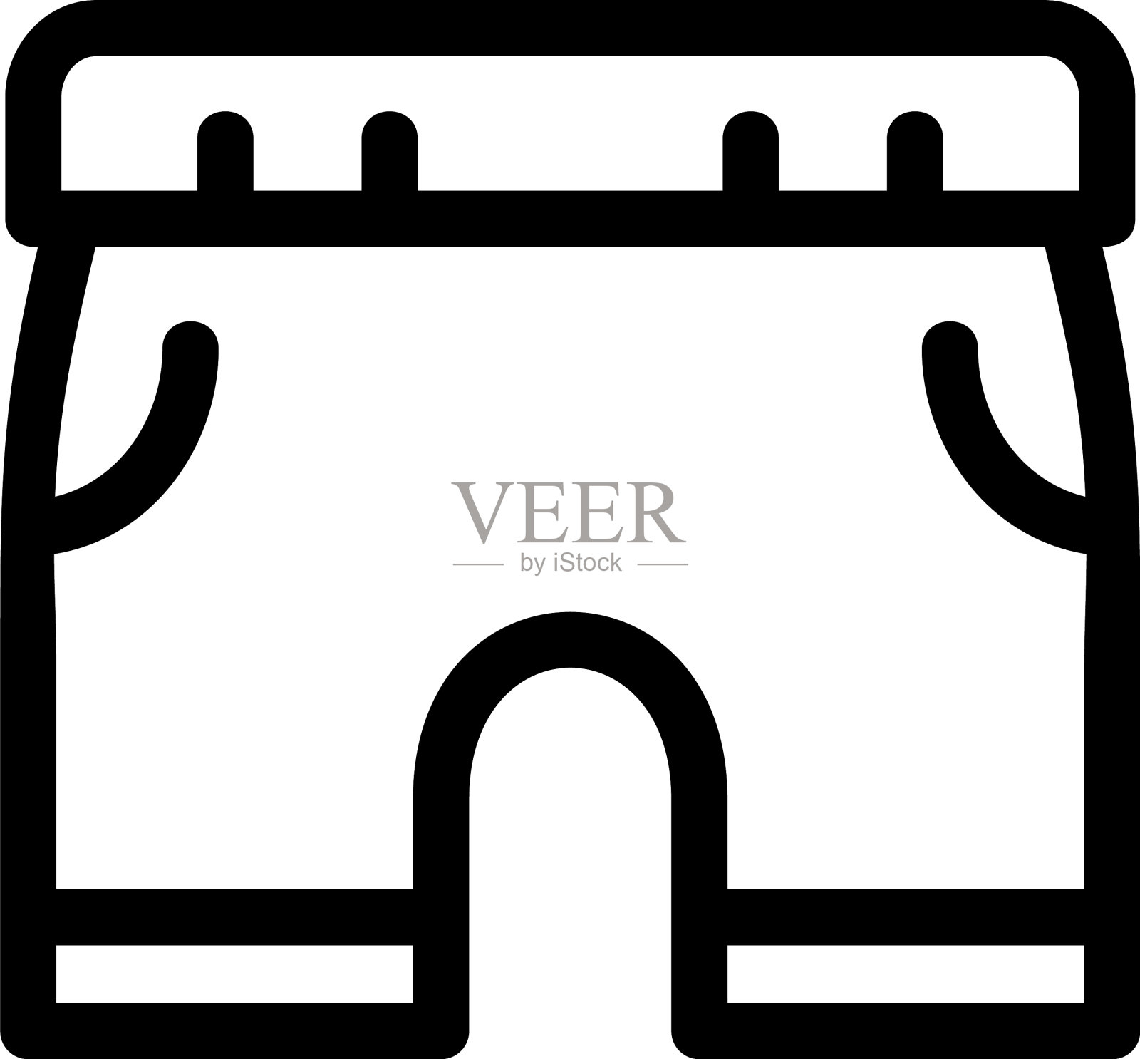 短裤图标或标志孤立标志符号插画图片素材