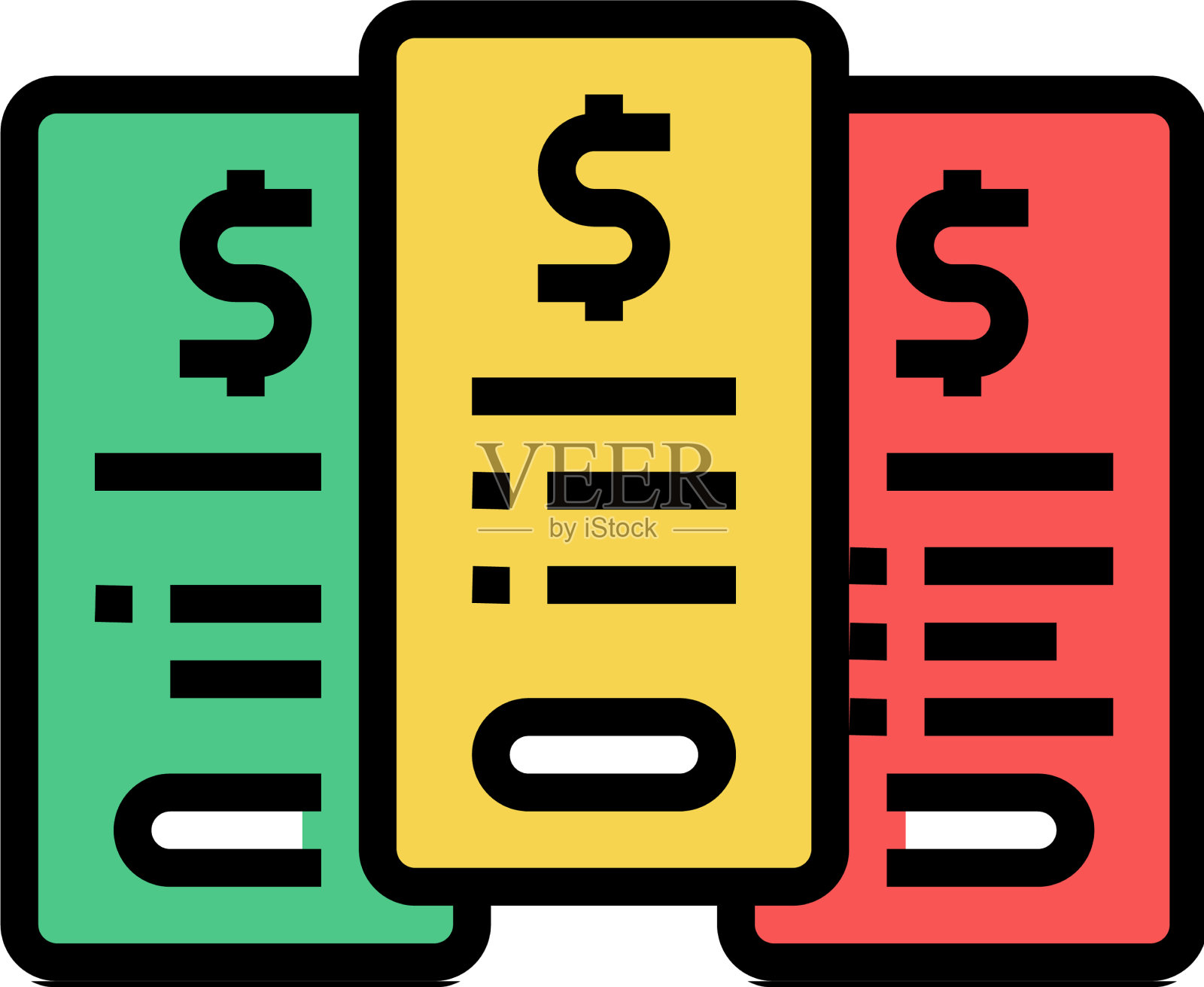收费计划订阅彩色图标图标素材