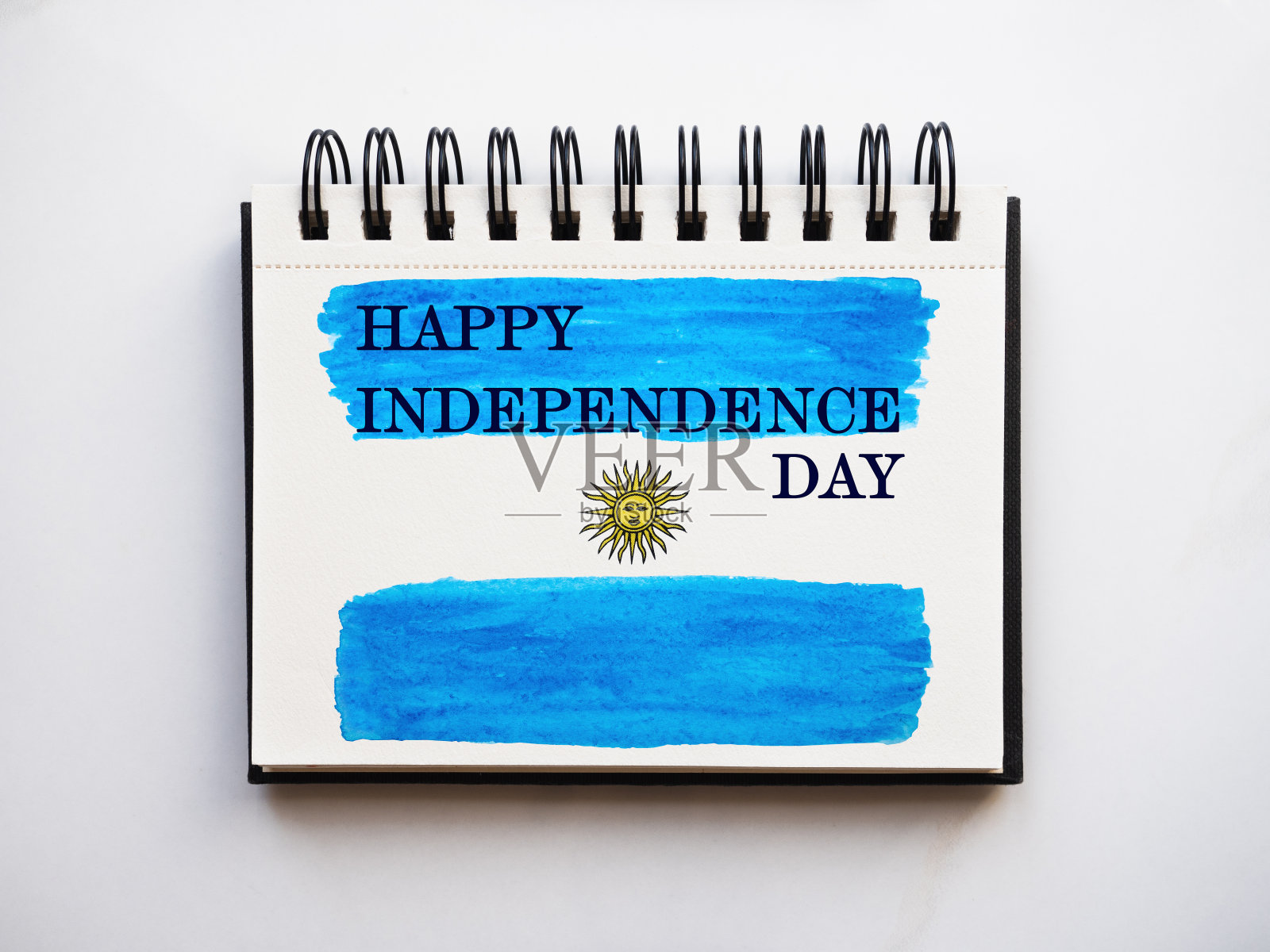 美丽的阿根廷国旗。贺卡照片摄影图片