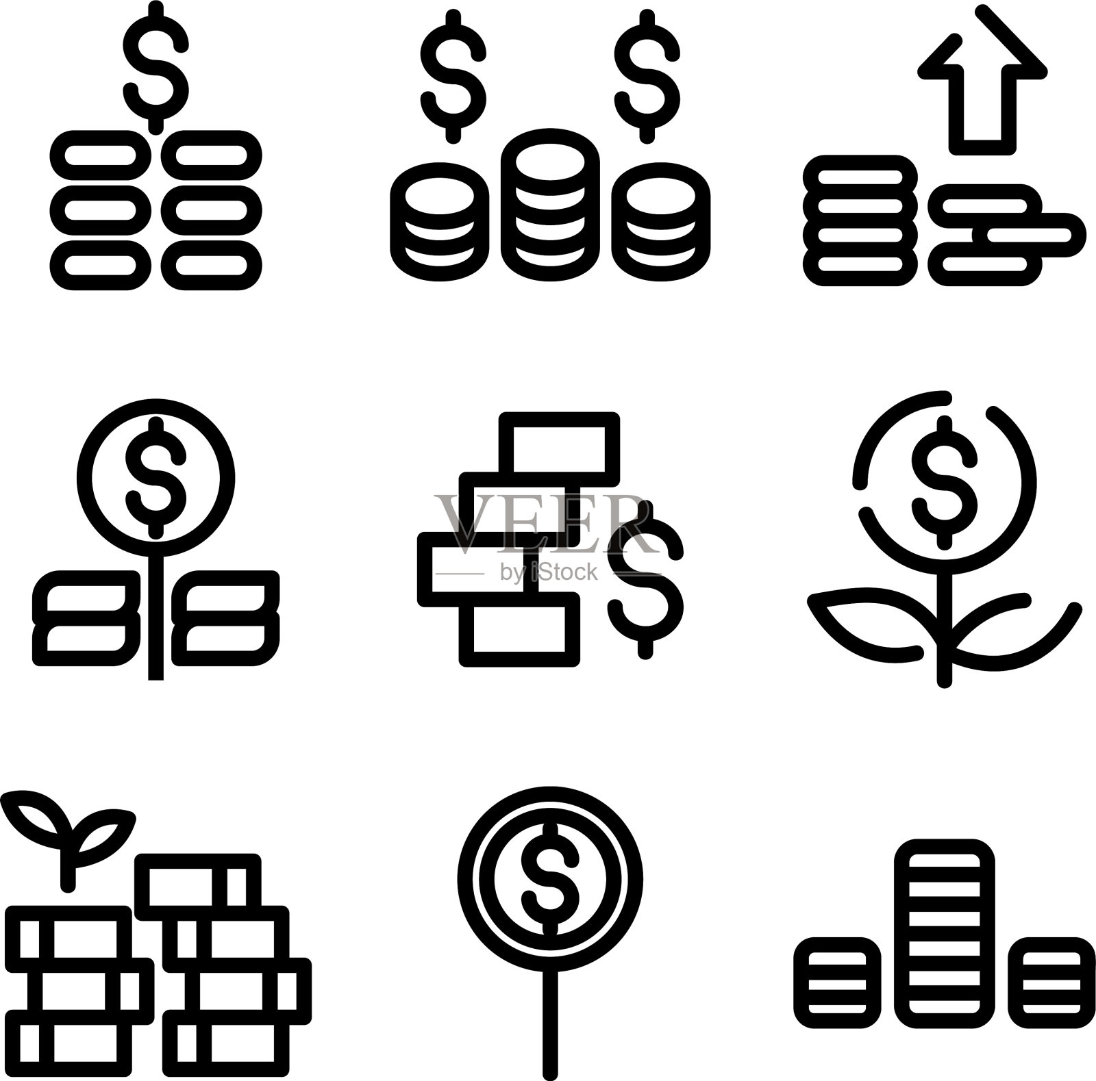 投资图标或标志孤立标志符号图标素材