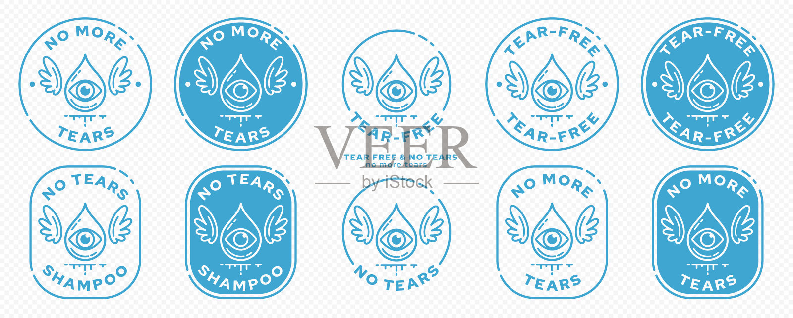 邮票包裹无泪痕插画图片素材