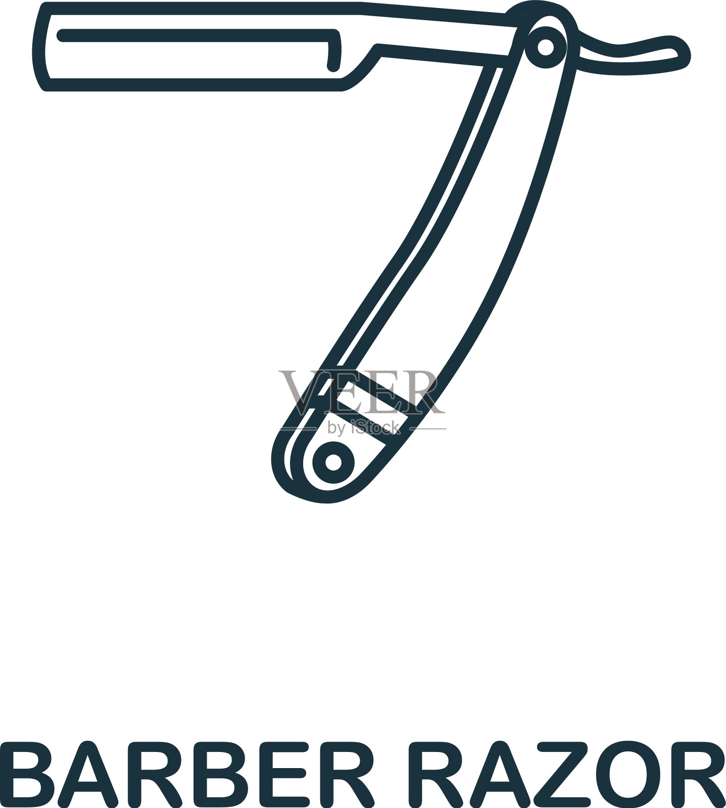 理发师剃刀图标来自化妆和美容插画图片素材