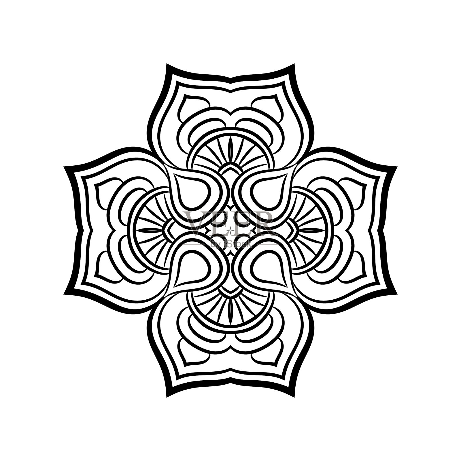 印度曼荼罗插画图片素材