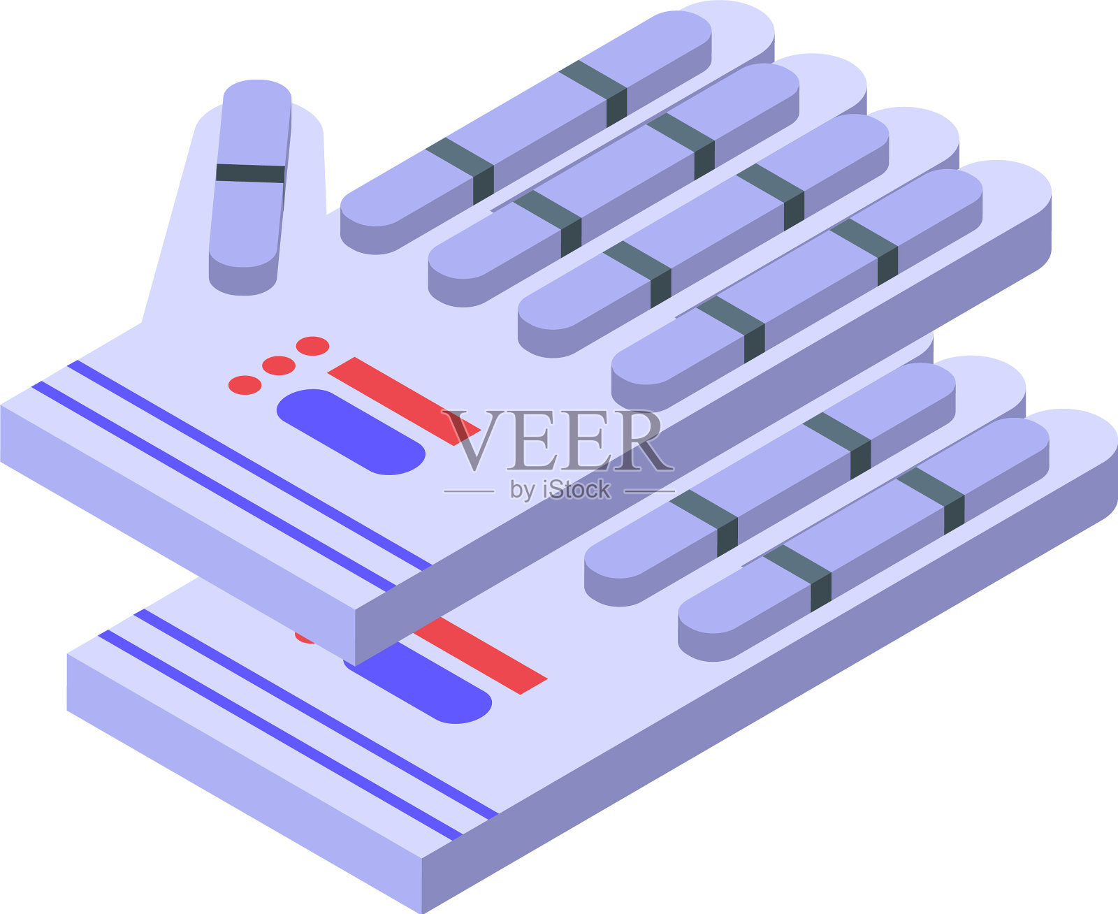 蟋蟀手套图标等距风格插画图片素材