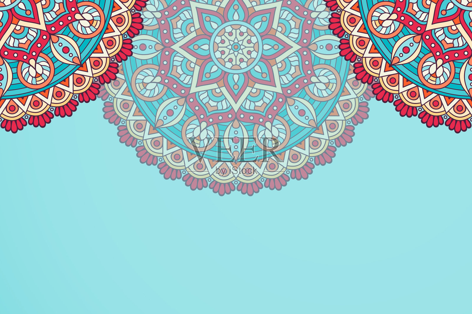 用曼荼罗装饰邀请卡插画图片素材