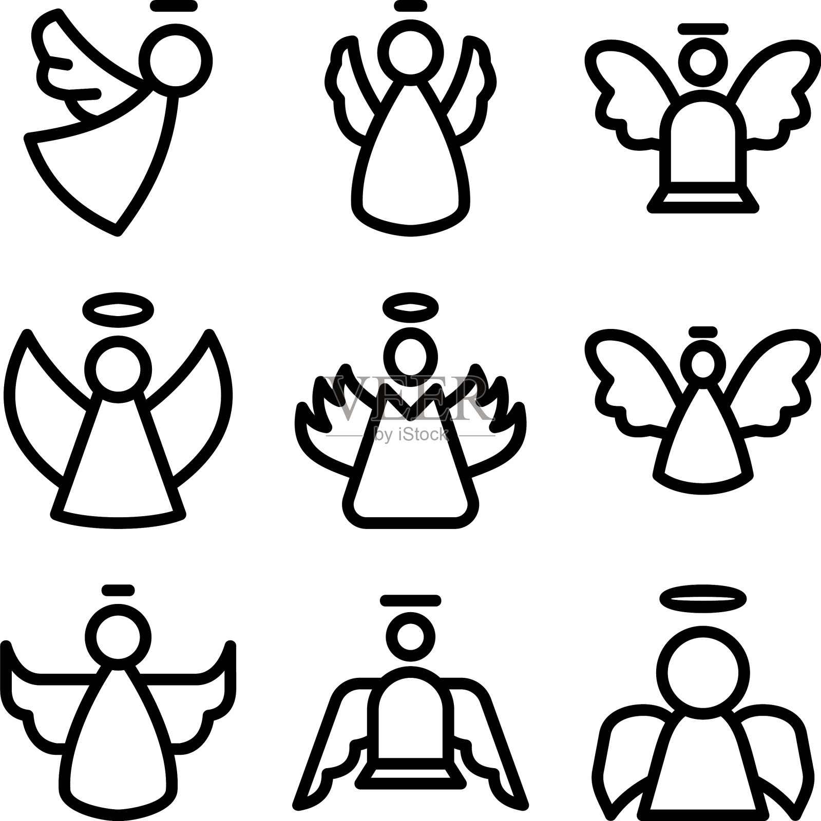 天使图标或标志孤立符号符号图标素材