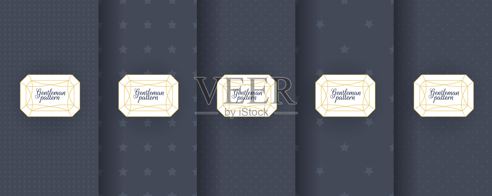 一套黑暗的年份无缝背景为美国包装设计。插画图片素材