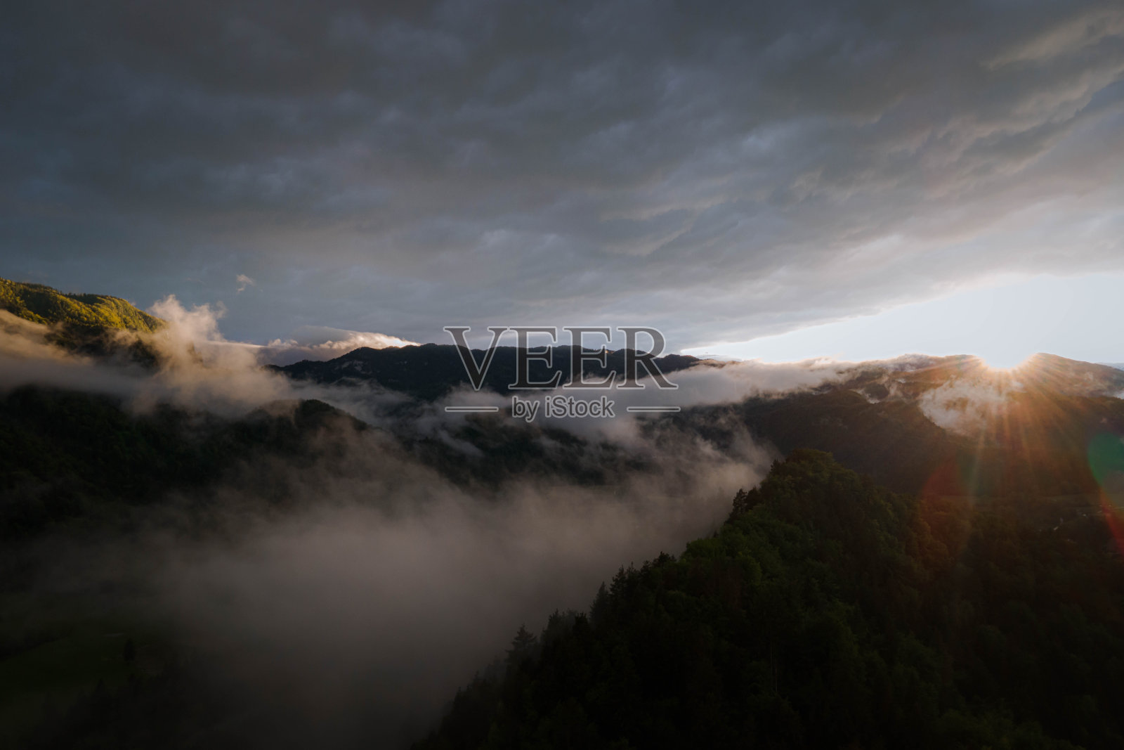 风景照片的自然和山脉日落照片摄影图片