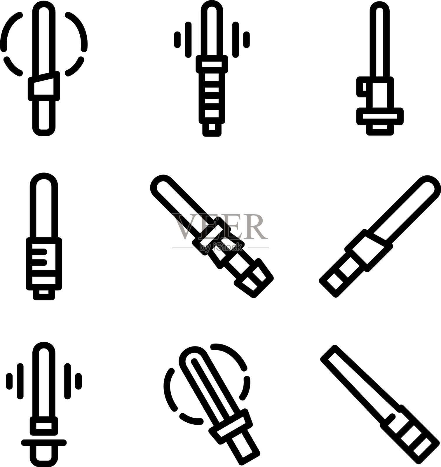 光剑图标或标志孤立符号符号插画图片素材