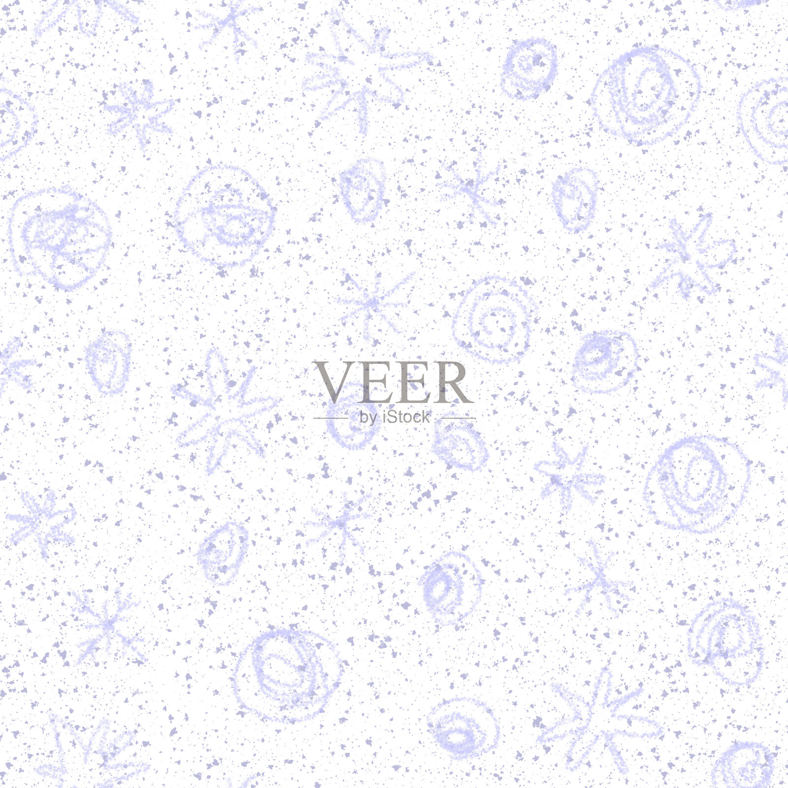 手绘蓝色雪花圣诞无缝拍插画图片素材