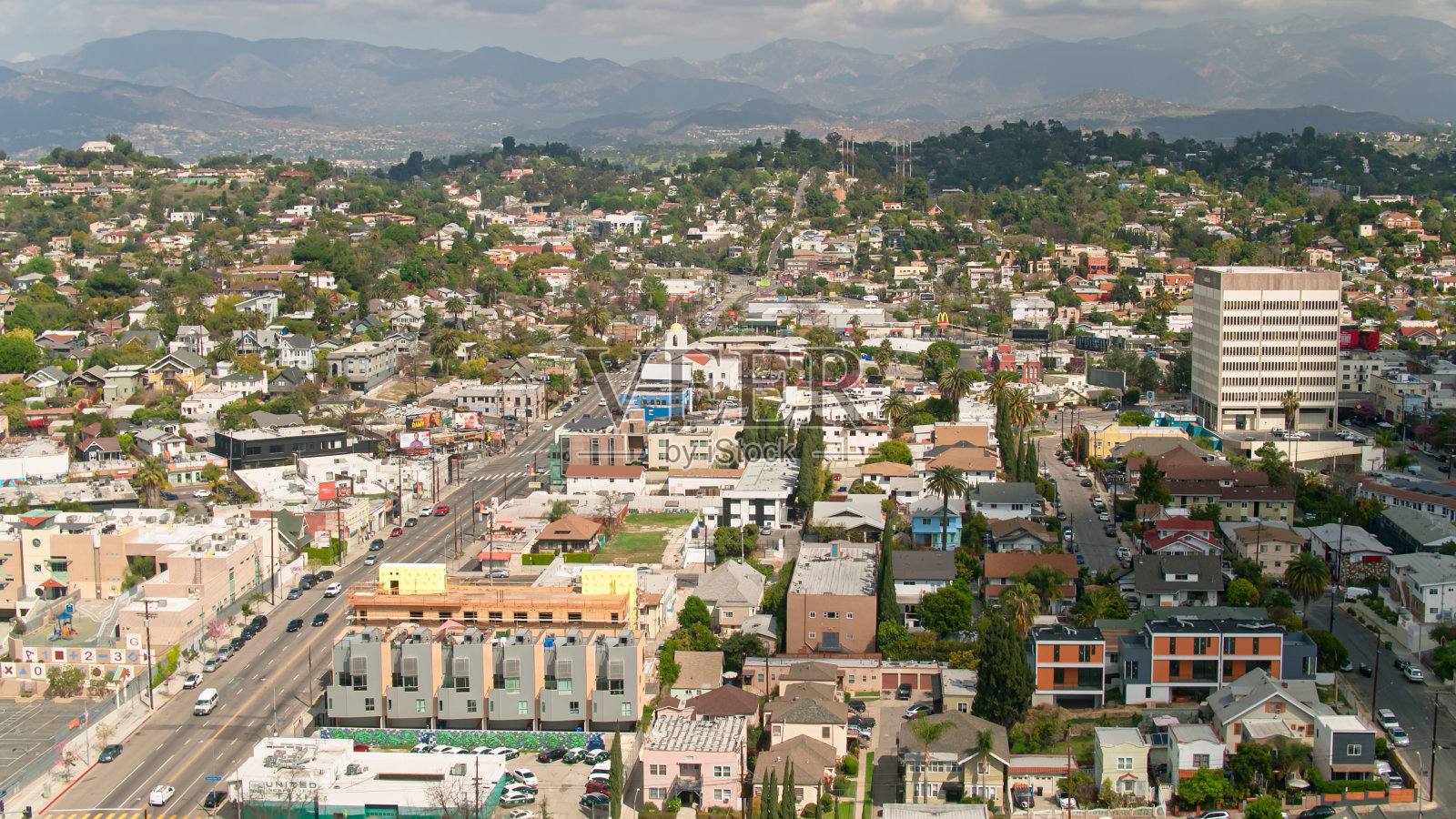 回声公园商业和住房-天线照片摄影图片