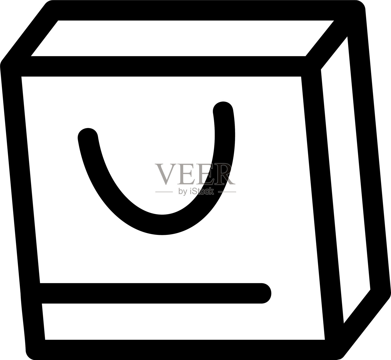 购物袋图标或标志孤立标志符号插画图片素材