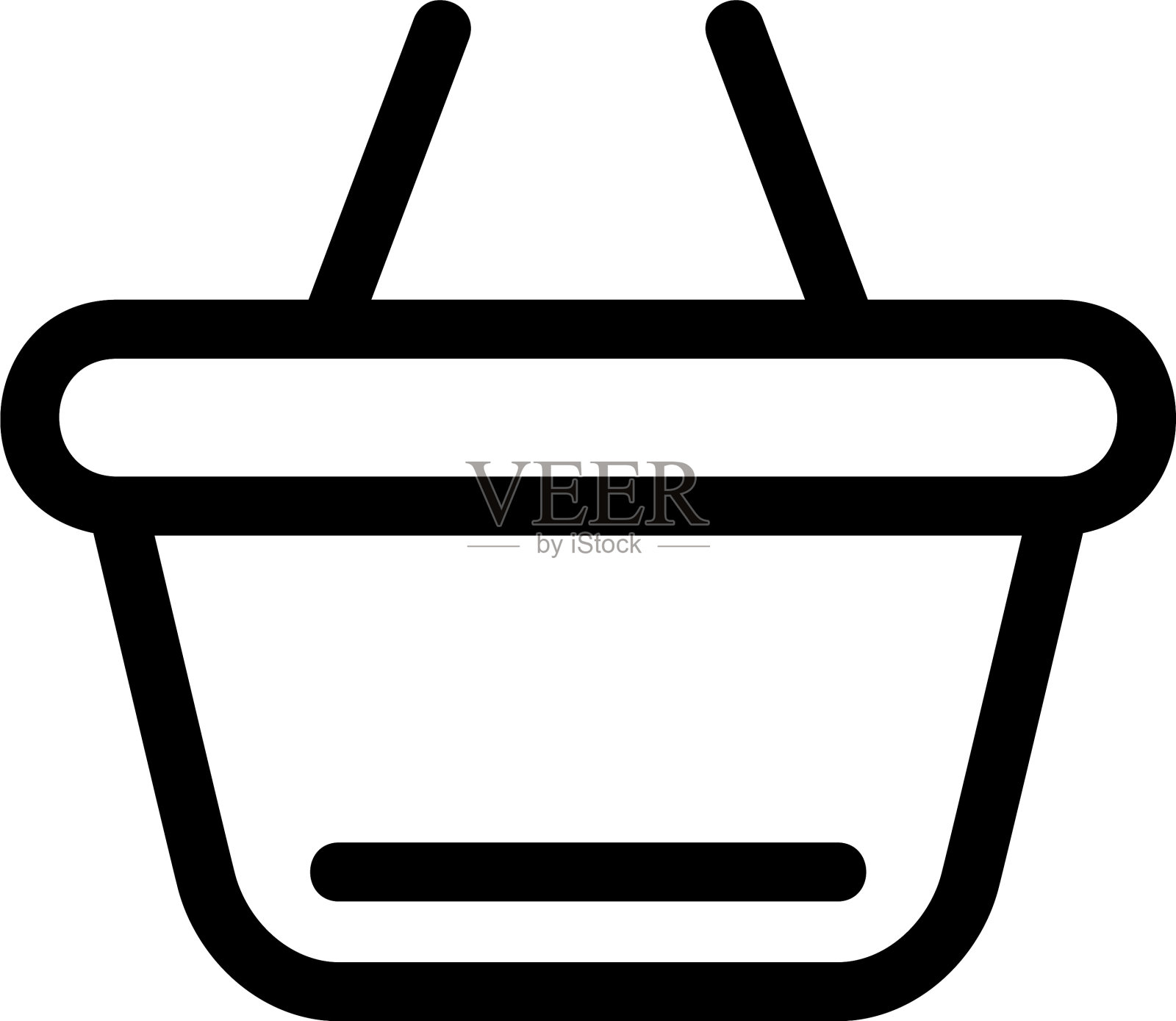 购物篮图标或标志孤立标志符号插画图片素材