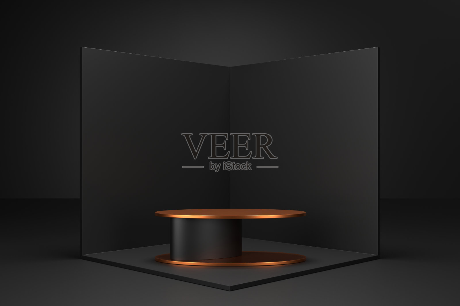 陈列架设计。三维产品展示。3 d渲染。照片摄影图片