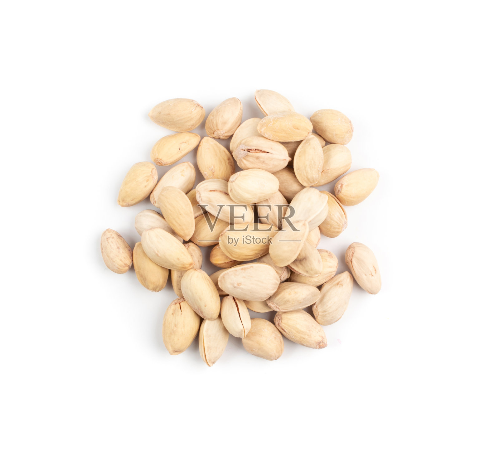 油炸开心果孤立，烤开心果堆照片摄影图片