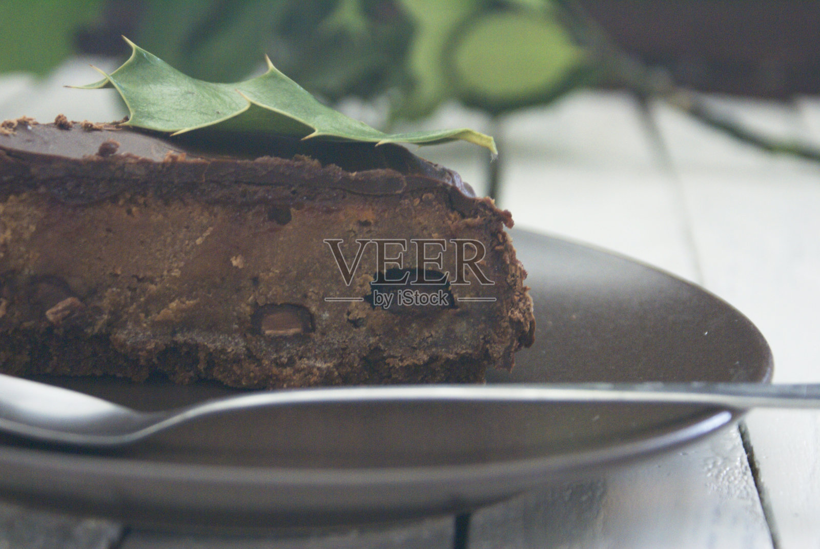 巧克力芝士蛋糕照片摄影图片