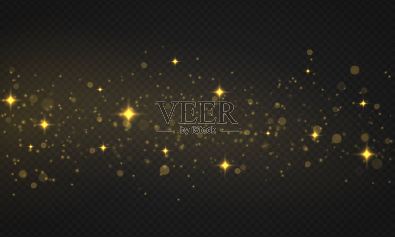 发光的散焦灯，灰尘颗粒设计元素图片