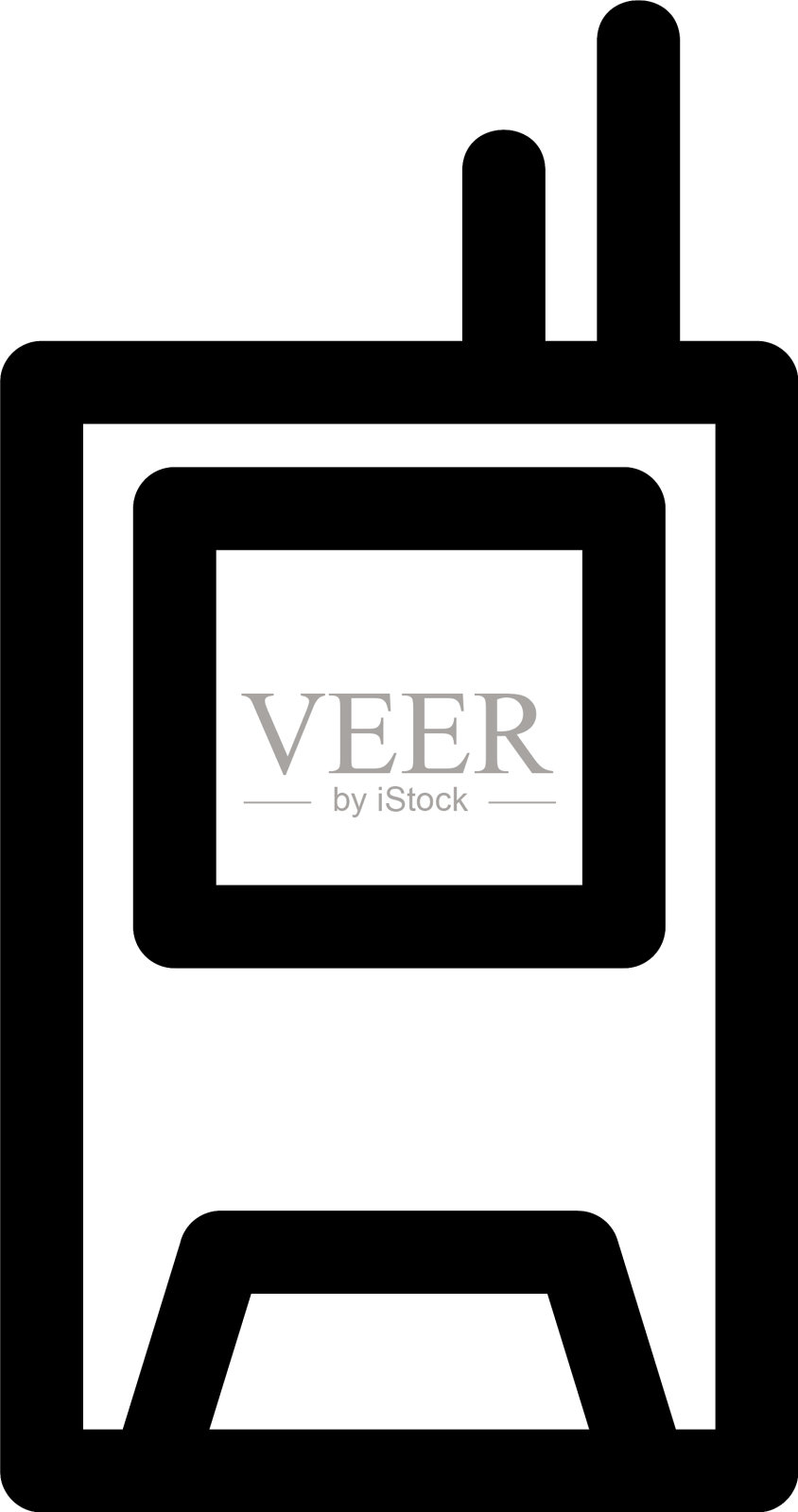 对讲机图标或标志孤立符号符号图标素材