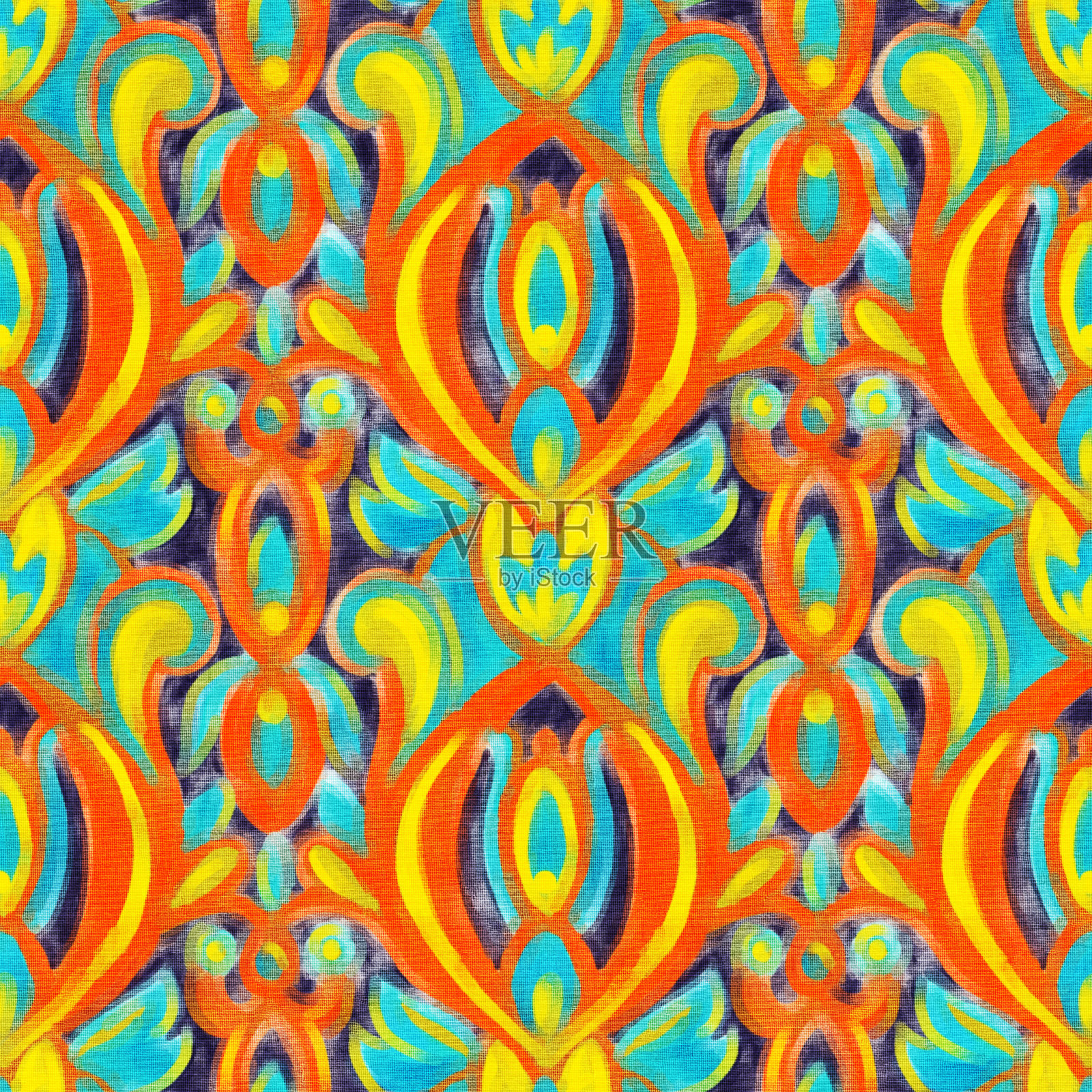 丙烯画插画图片素材