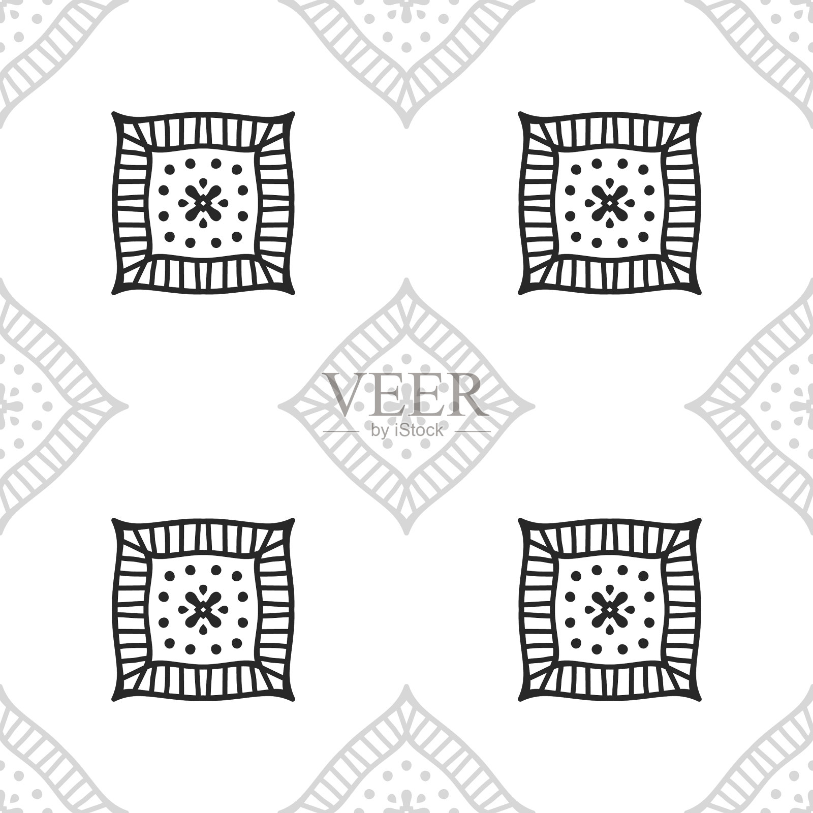 豪华装饰曼陀罗设计背景插画图片素材