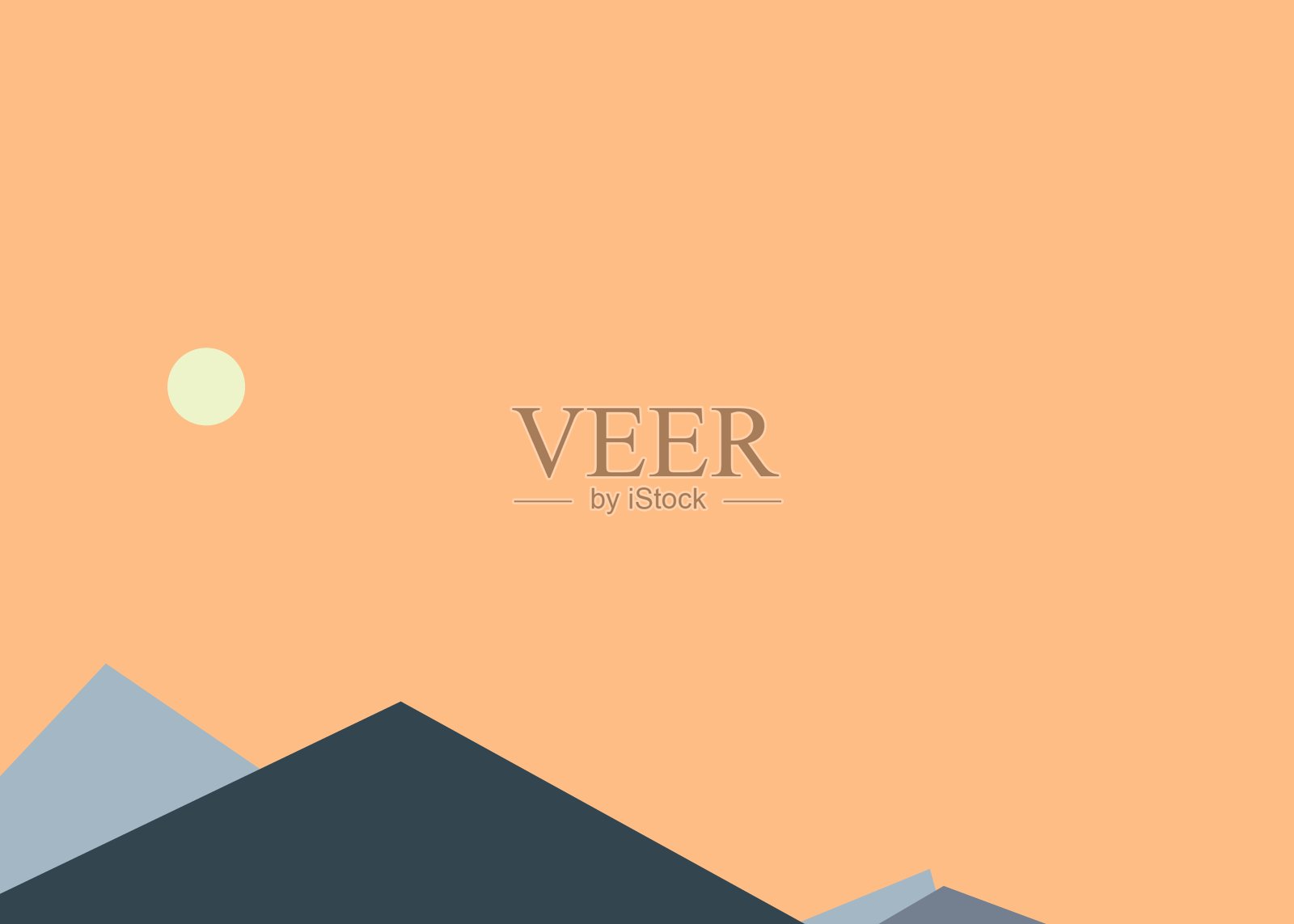 几何景观剪影生成艺术海报插图插画图片素材