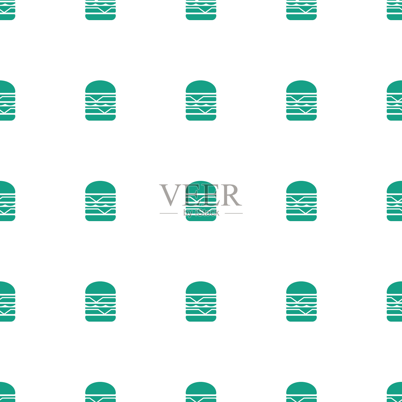 双汉堡图标图案无缝白色插画图片素材