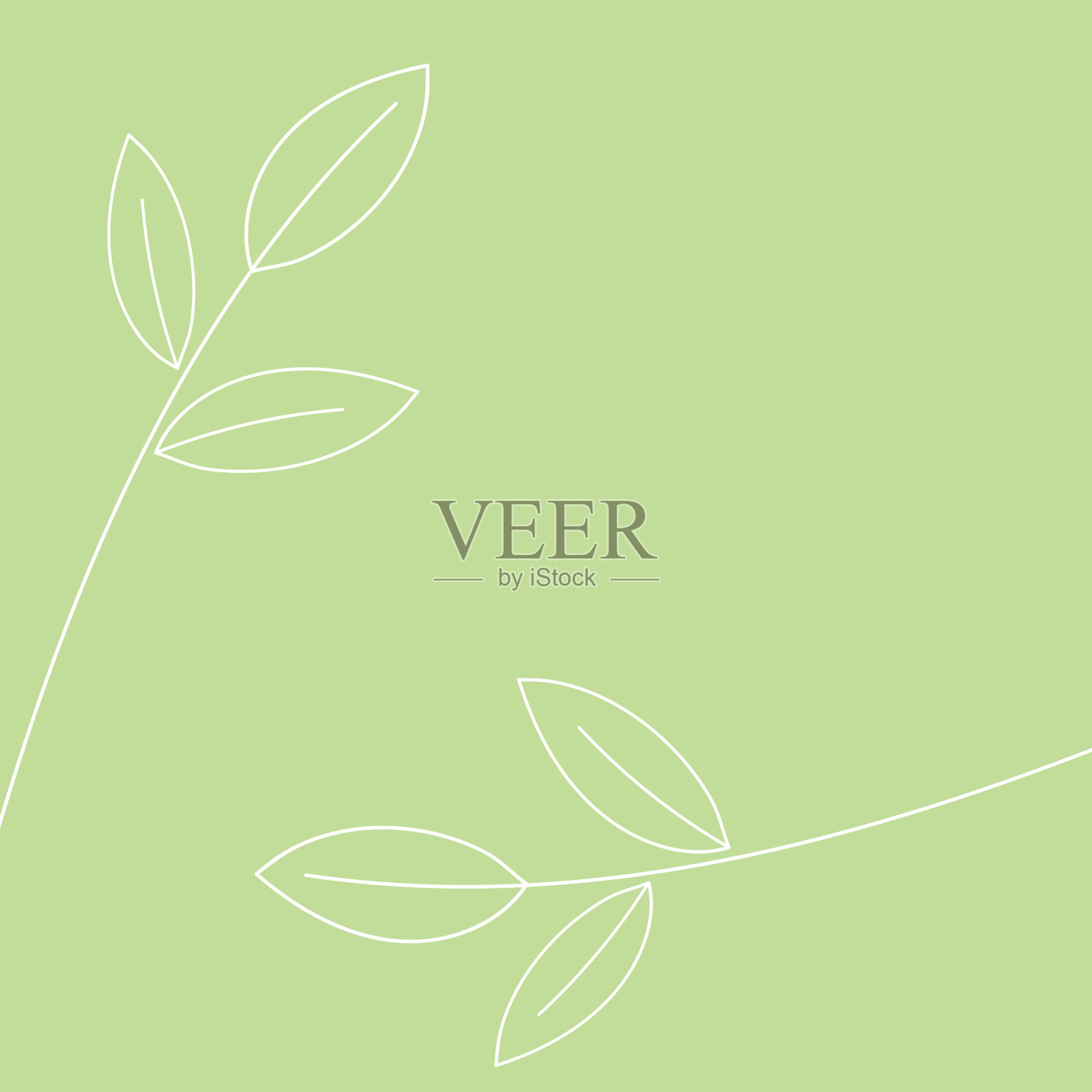 摘要叶花背景拷贝空间插画图片素材