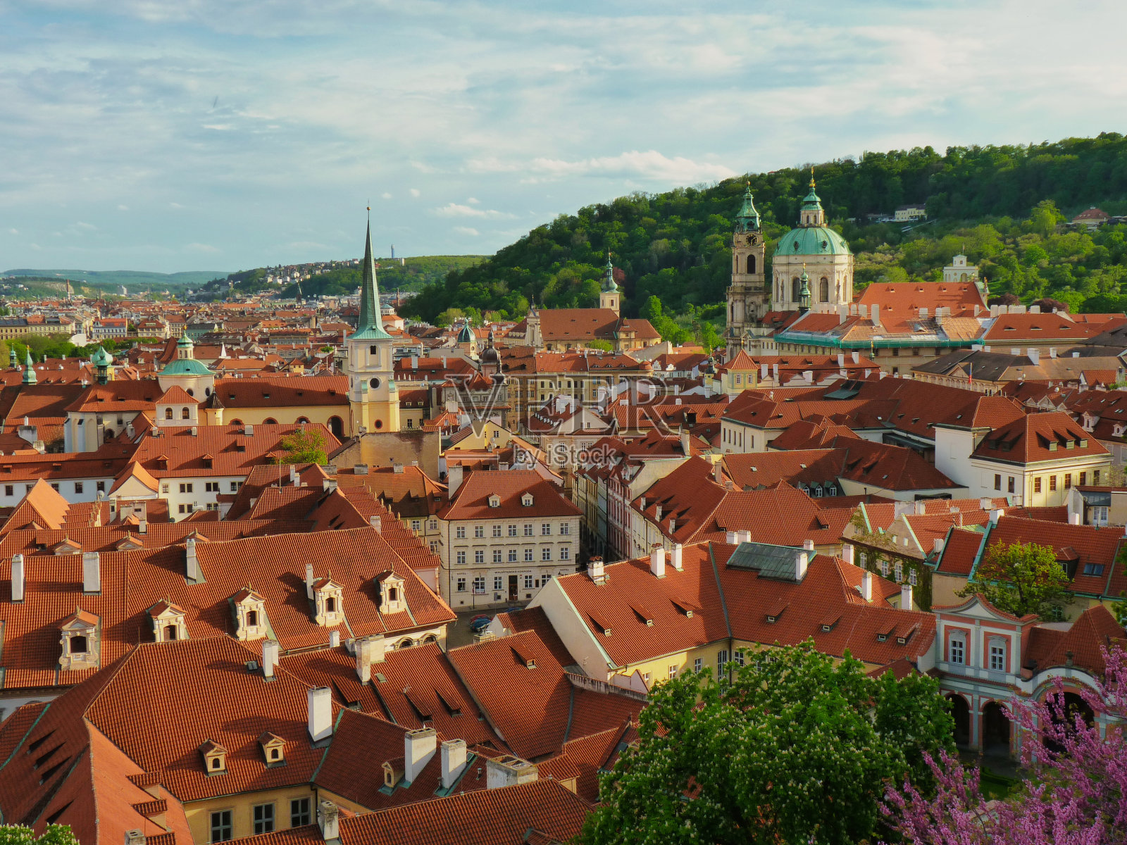 布拉格全景。照片摄影图片