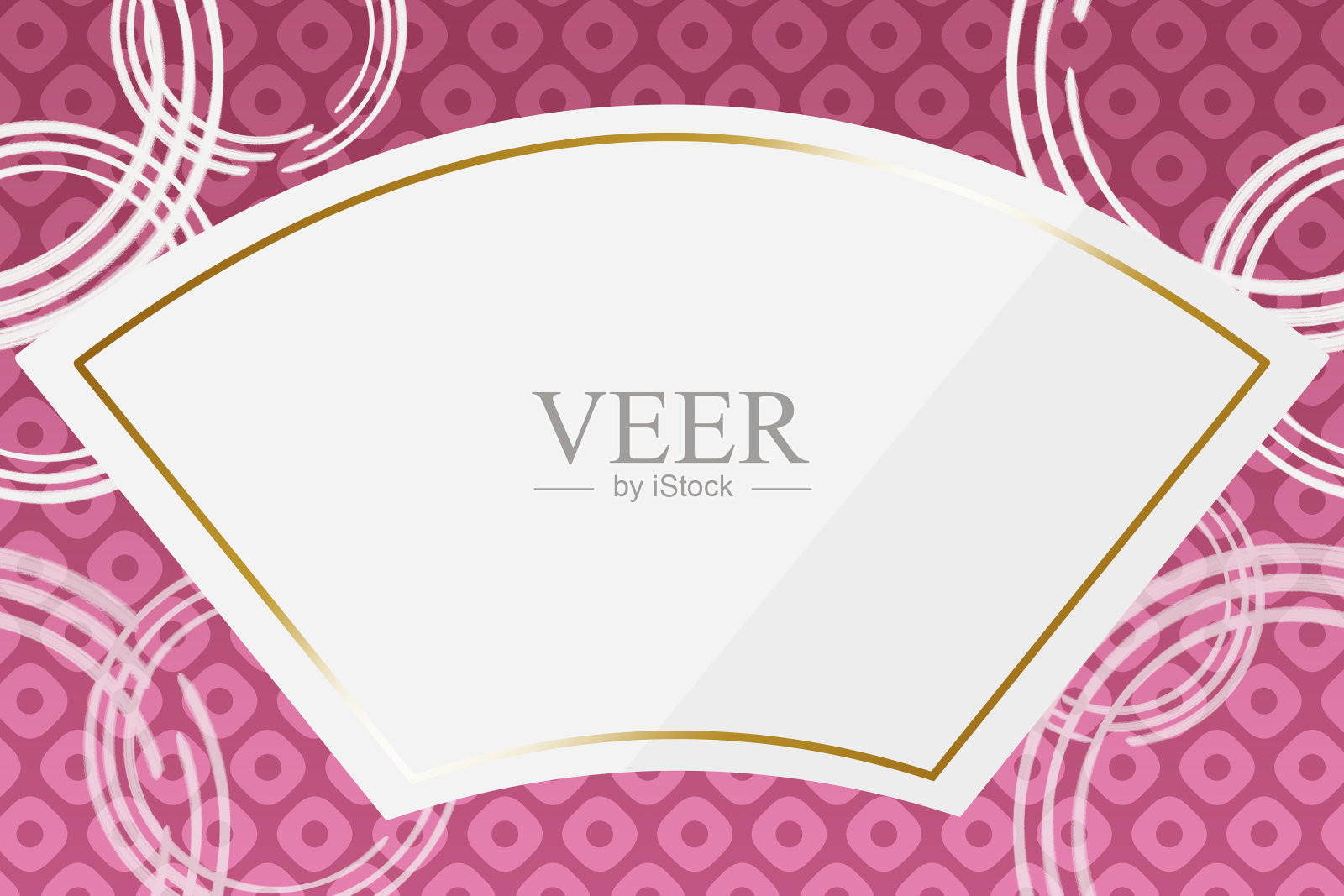 折扇和日式图案插画图片素材