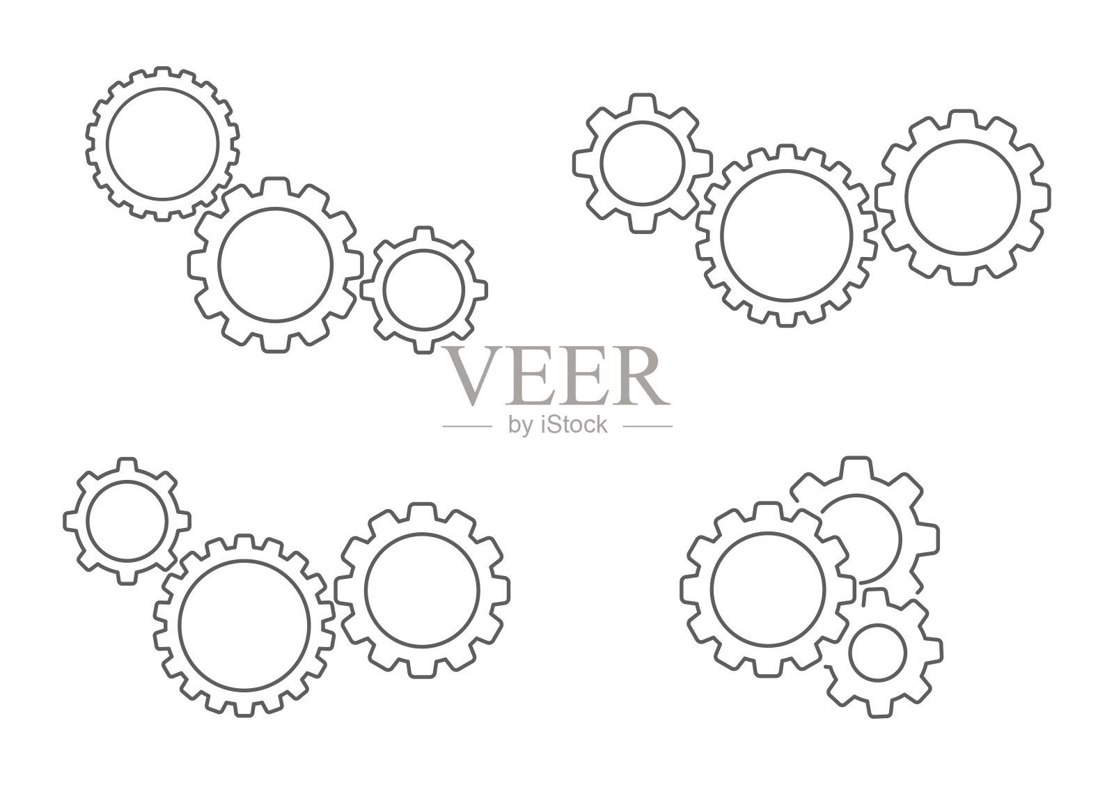 齿轮和齿轮机构插画图片素材